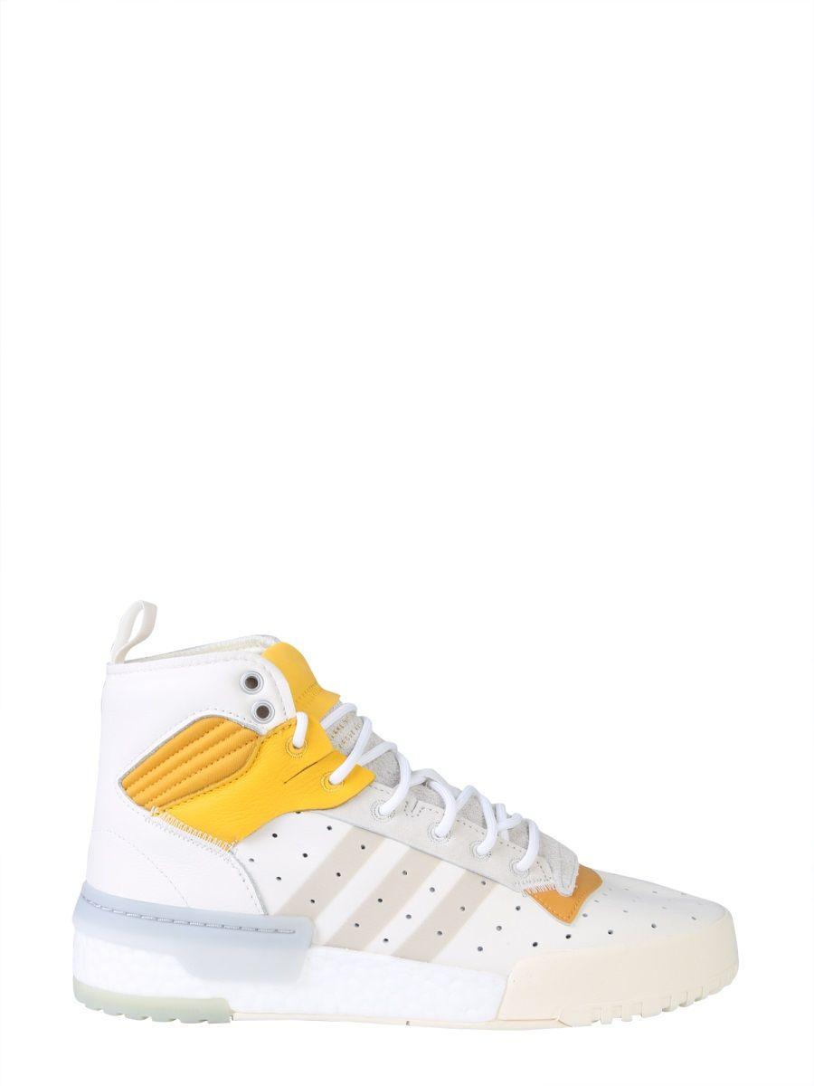 adidas White Leather Hi Top Sneakers in White for Men Lyst