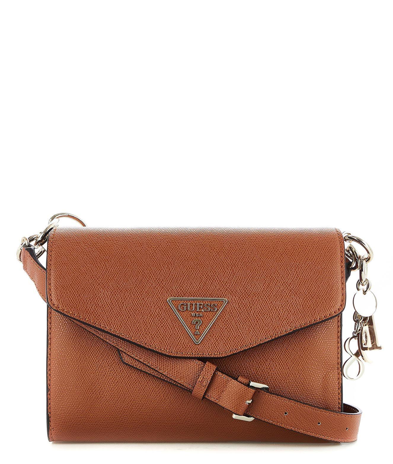 Guess Brown Polyester Shoulder Bag in Brown Lyst