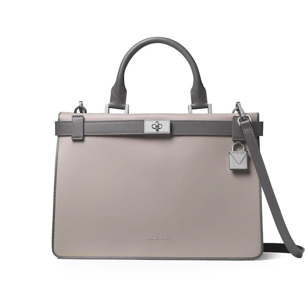 michael kors grey white and black bag