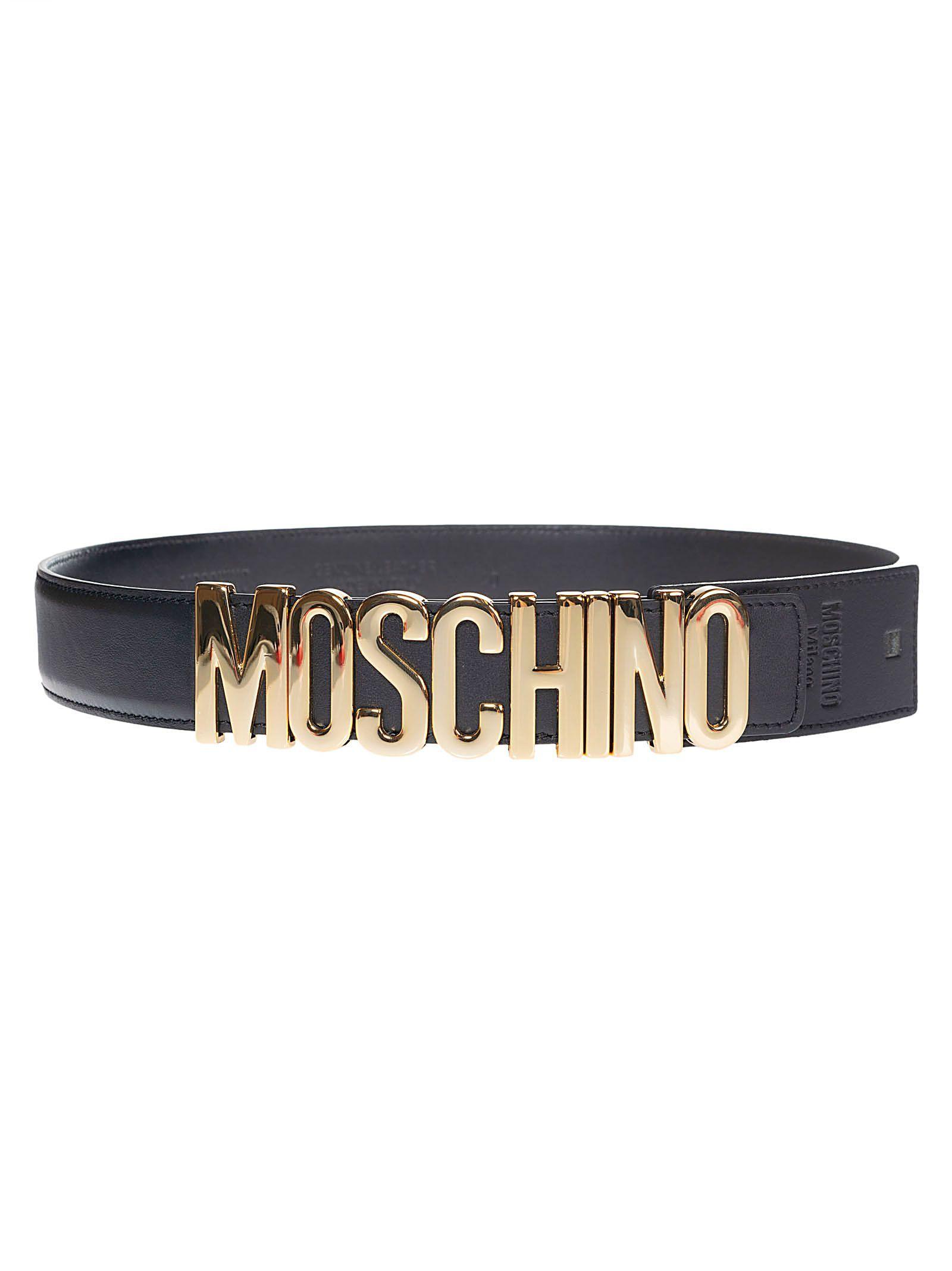 Moschino Black Leather Belt in Black - Save 58% - Lyst