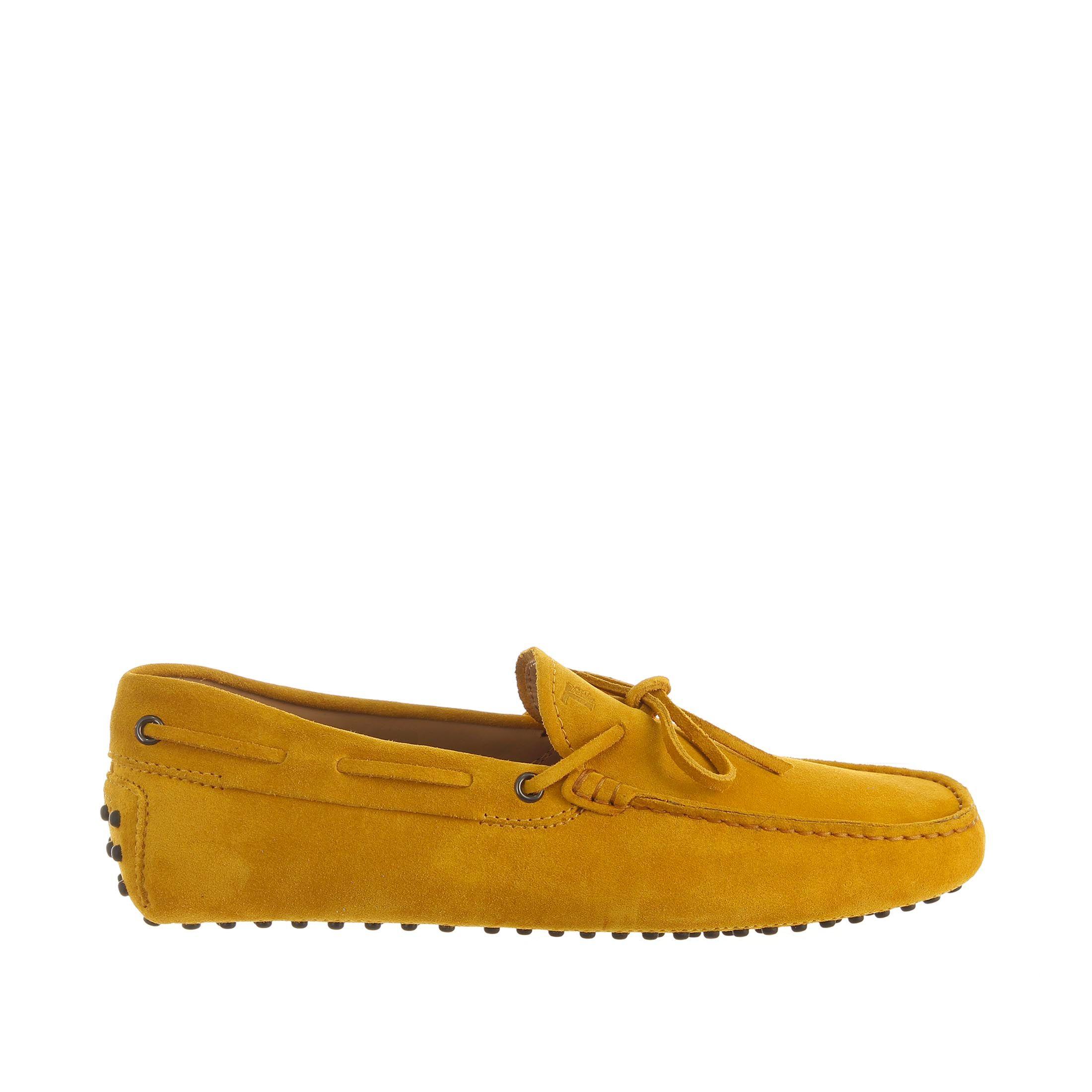 Tod's Yellow Leather Loafers in Yellow for Men - Lyst