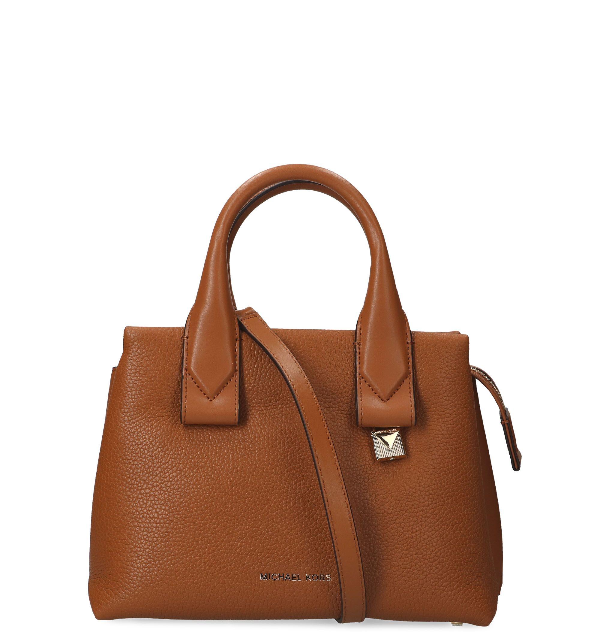 michael kors brown leather handbag