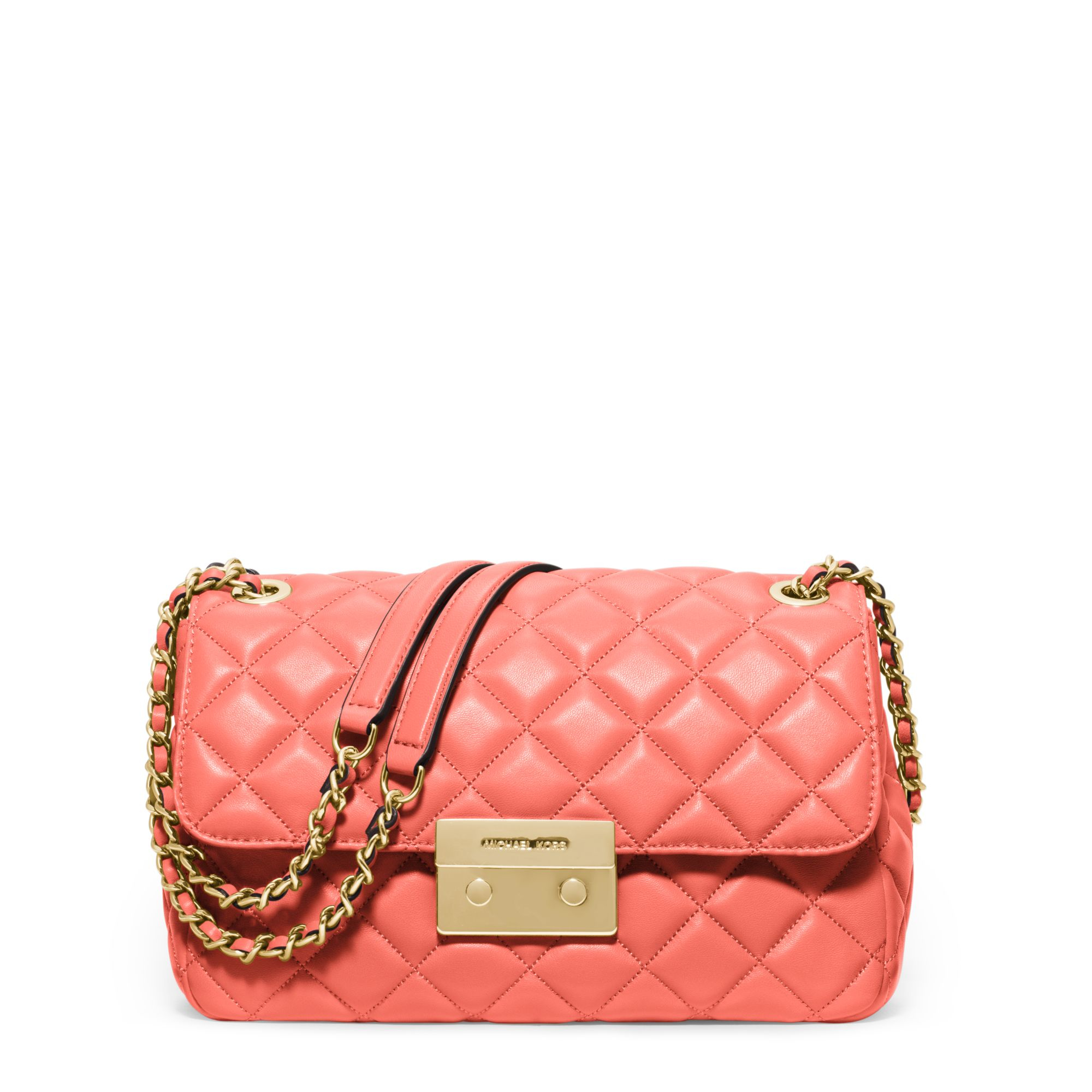 Lyst - Michael Kors Sloan Large Quilted-leather Shoulder Bag in Pink