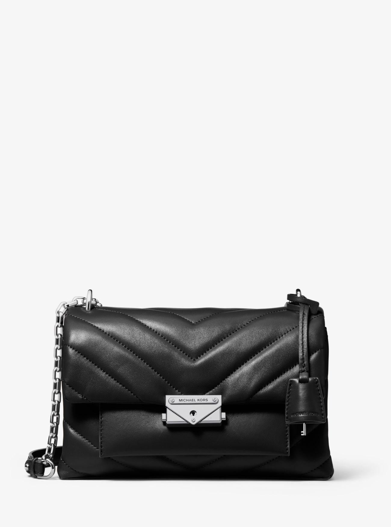 Michael Kors Cece Medium Quilted Leather Shoulder Bag in Black - Save 7 ...