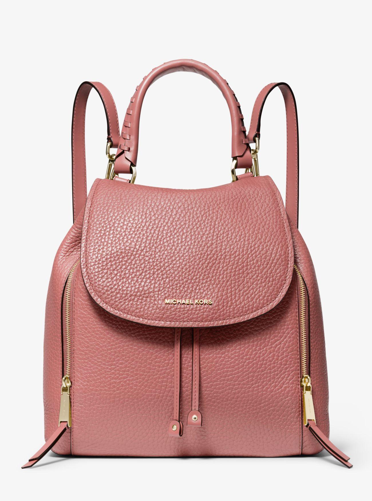 MICHAEL Michael Kors Viv Large Pebbled Leather Backpack in Pink - Lyst