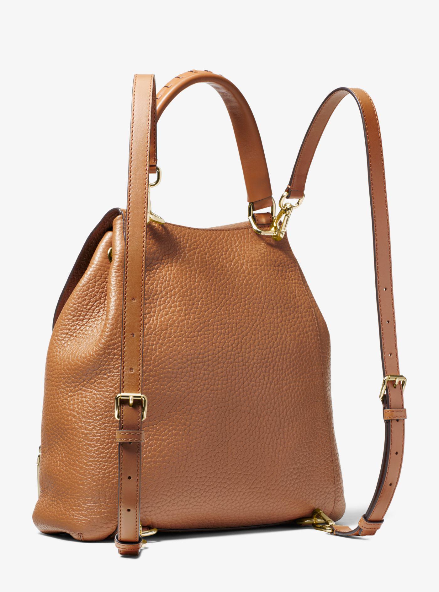 michael kors women's leather backpack