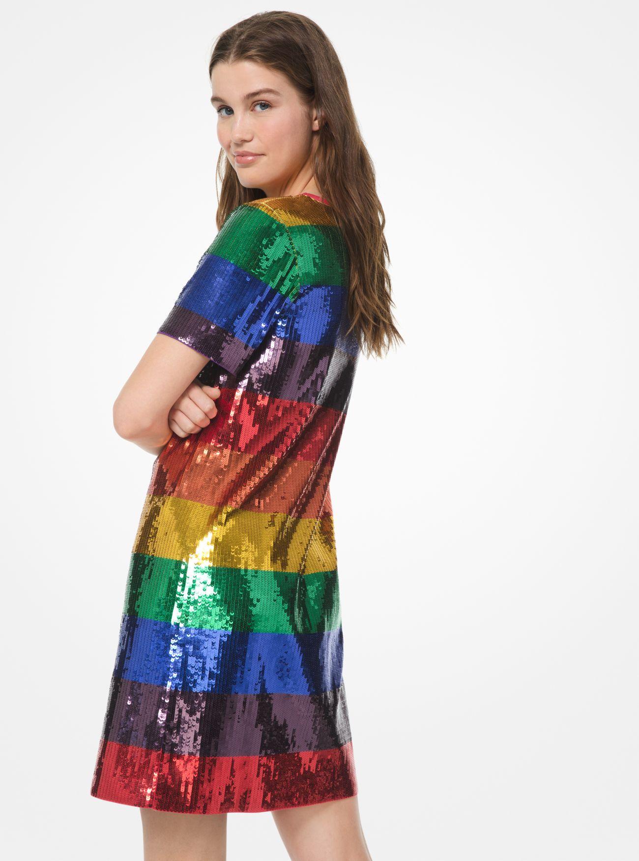 rainbow t shirt dress