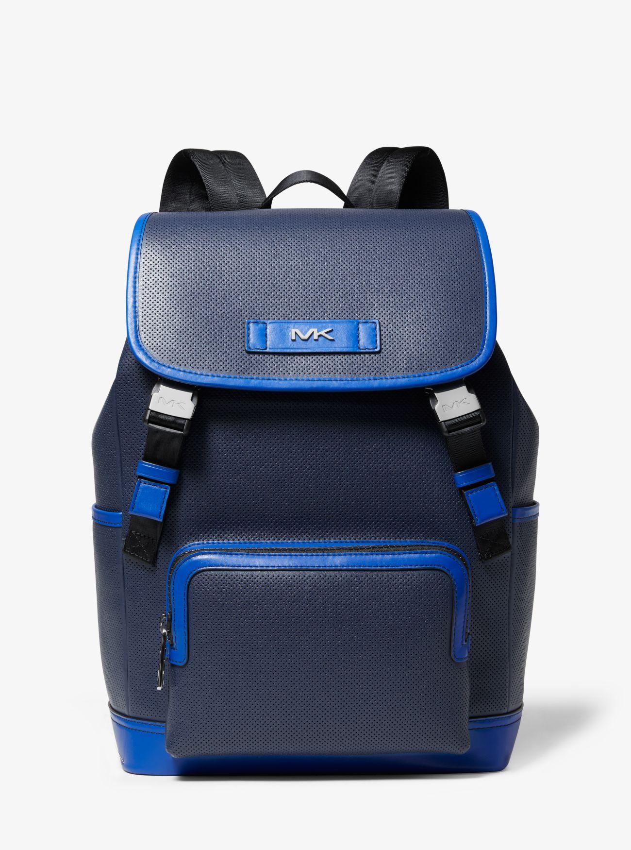 Michael Kors Cooper Perforated Leather Backpack in Blue for Men Lyst