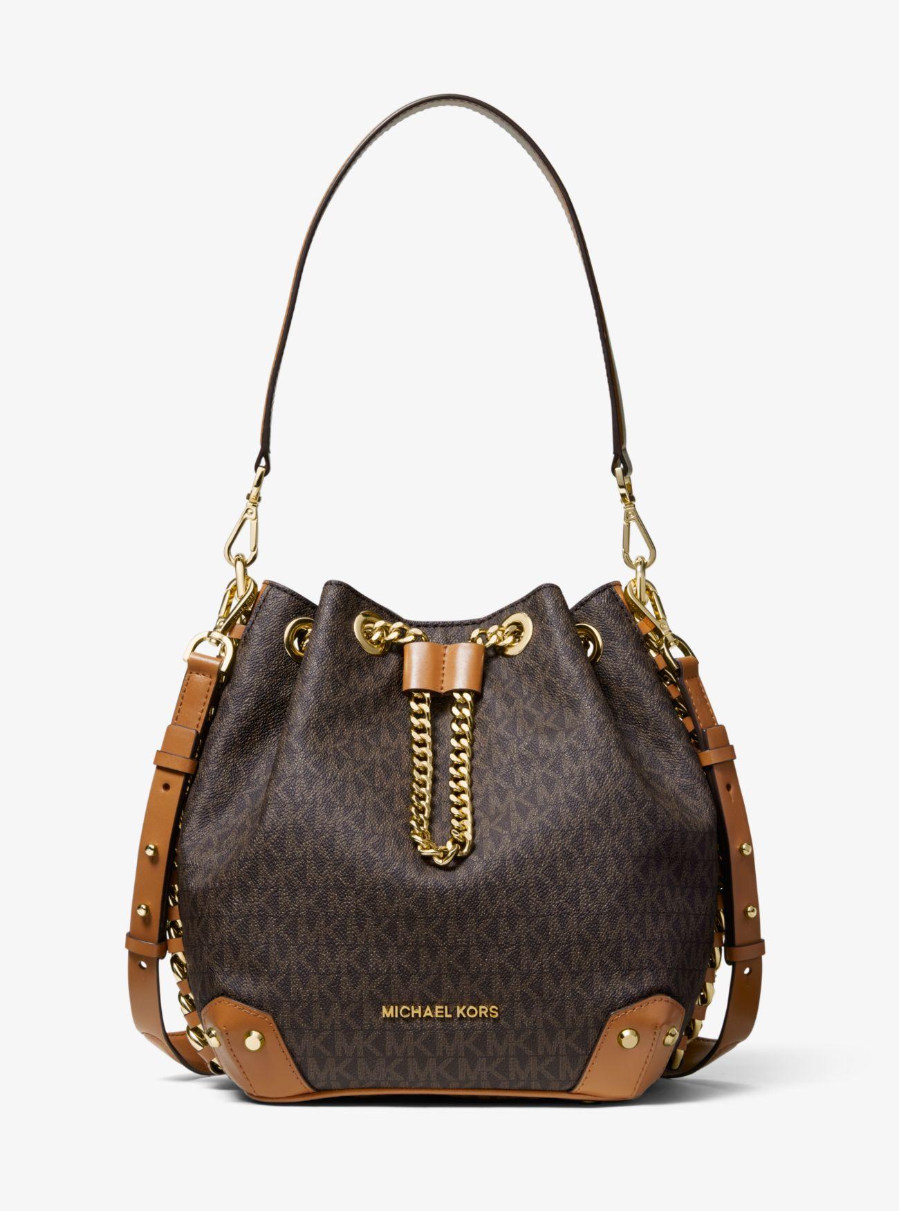 michael kors logo brown