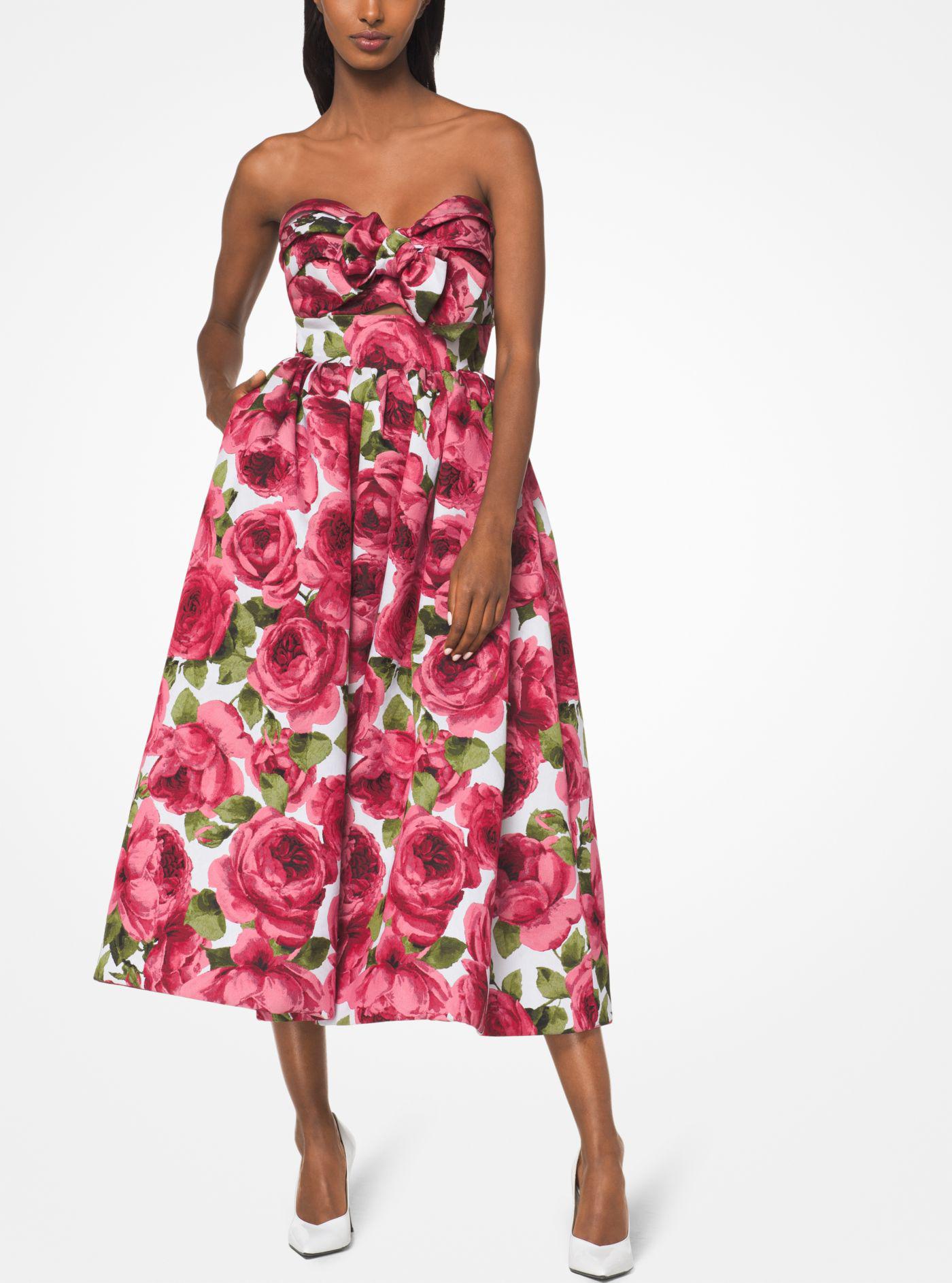 Michael Kors Strapless Red Dress