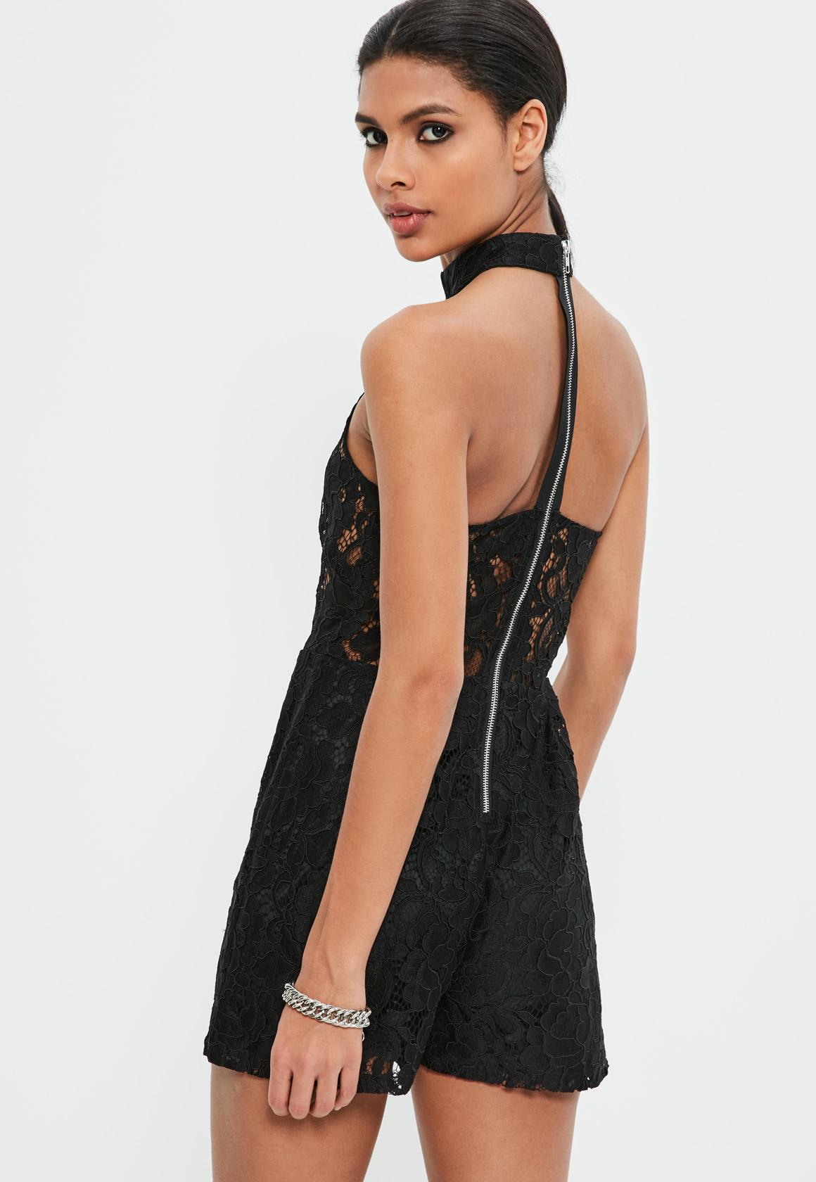 black high neck suit