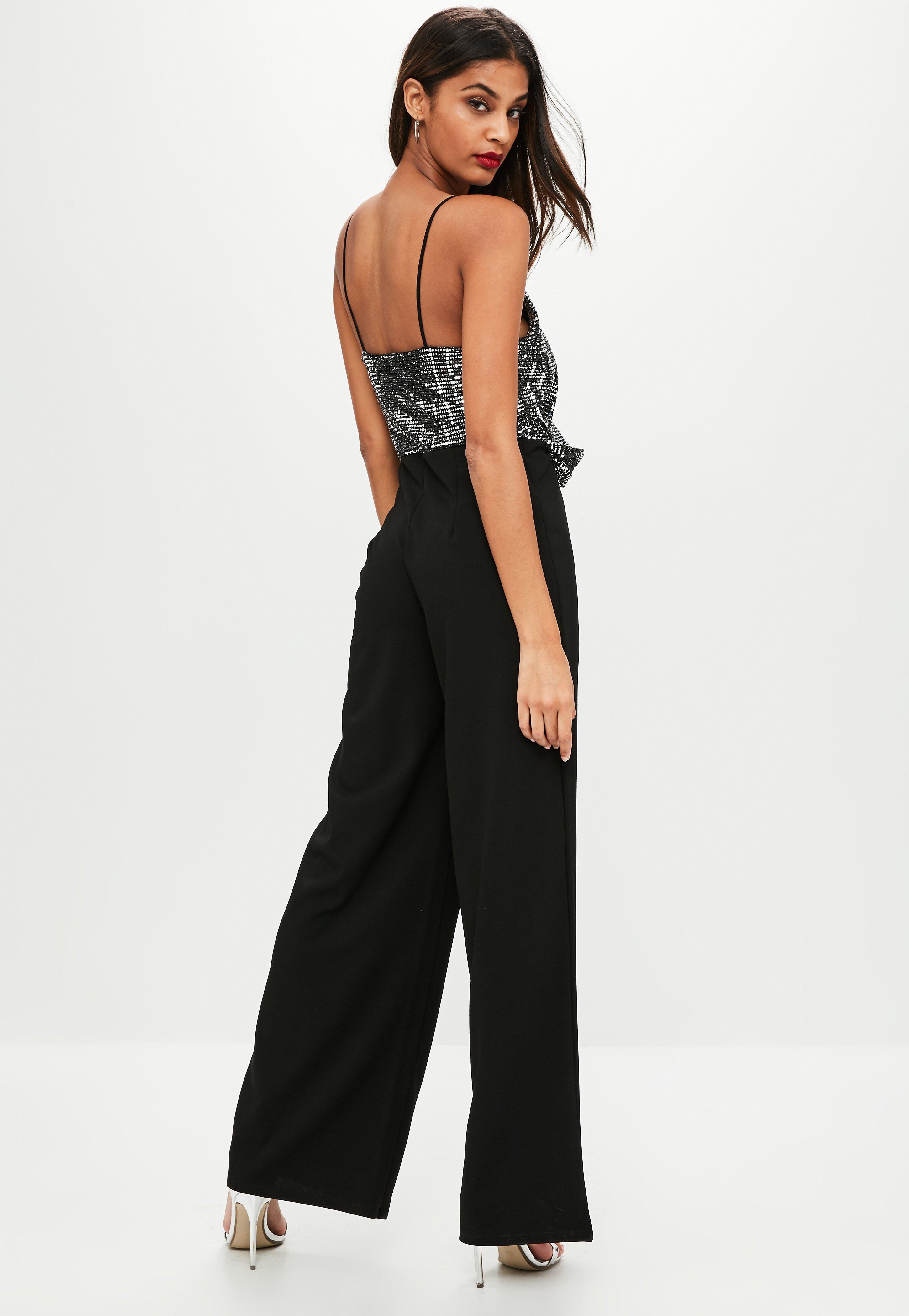 Sexy Women Black Halter Deep V neck Sleeveless Full Length Jumpsuit Chiffon Backless Wide Leg 