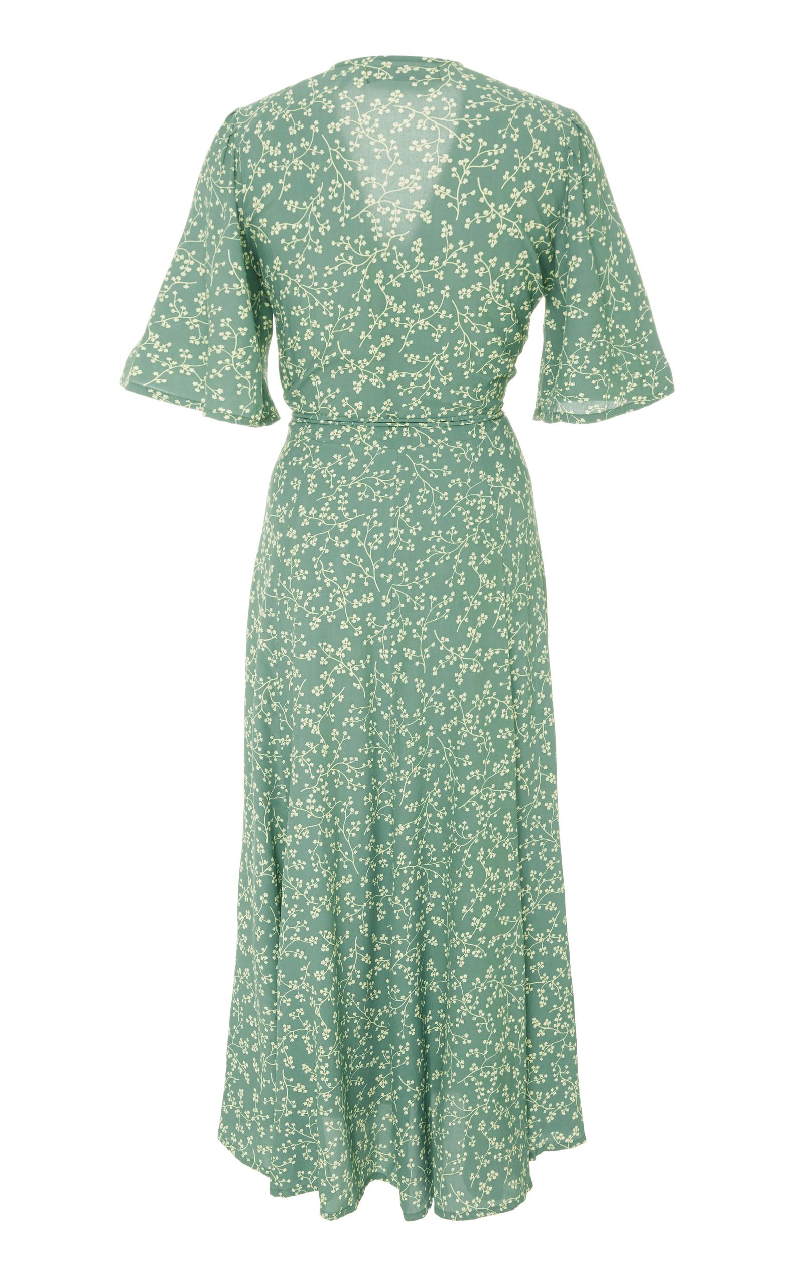 Lyst - Faithfull The Brand Rivera Midi Dress in Green