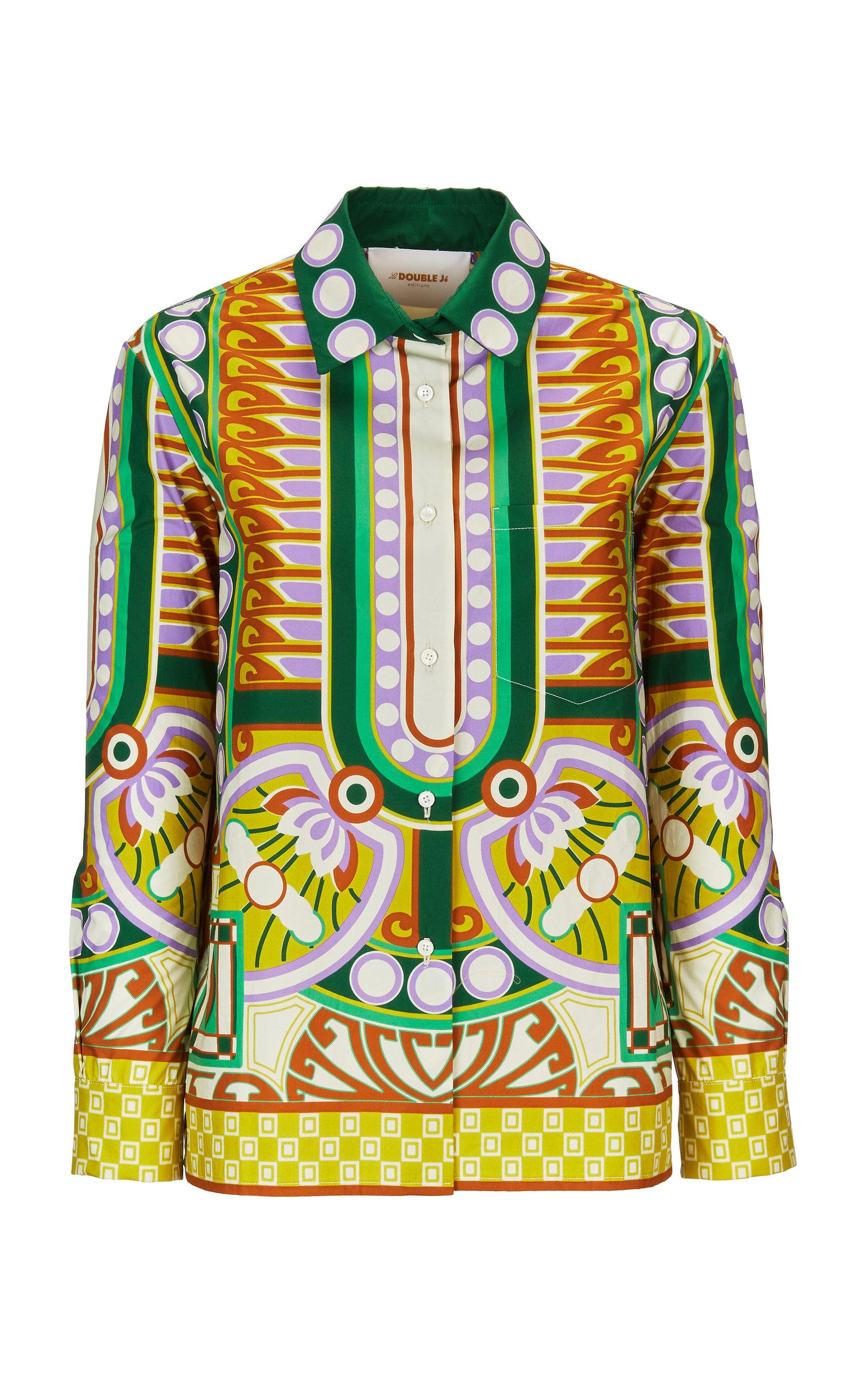 LaDoubleJ Printed Button Down Shirt in Green - Lyst