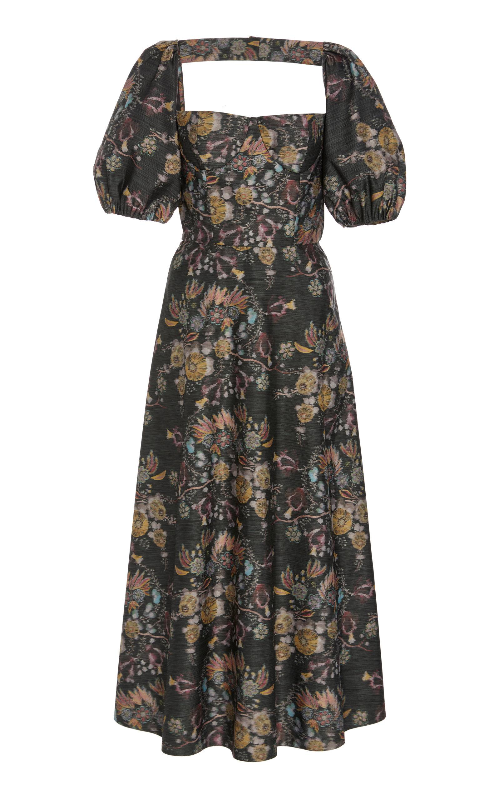 Floral Taffeta Dress