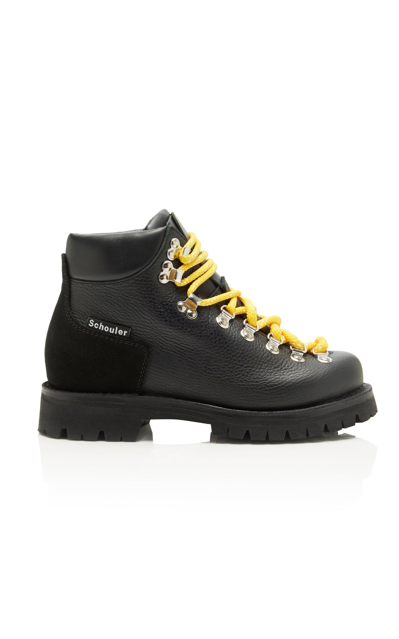 Proenza Schouler Leather Hiking Boot in Black - Lyst