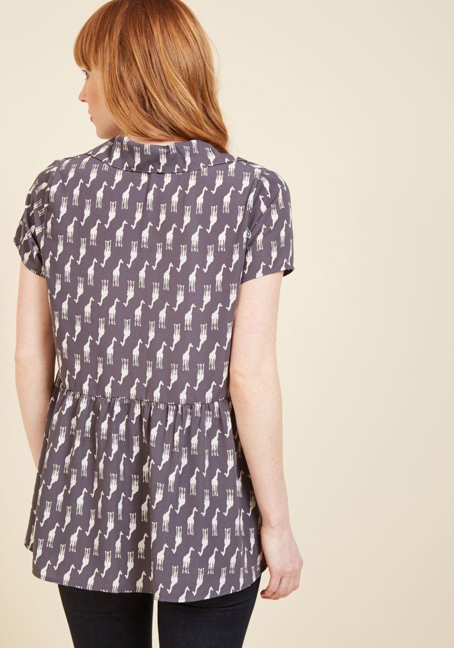 modcloth everyday occasions top in giraffes lyst modcloth everyday occasions top in giraffes lyst