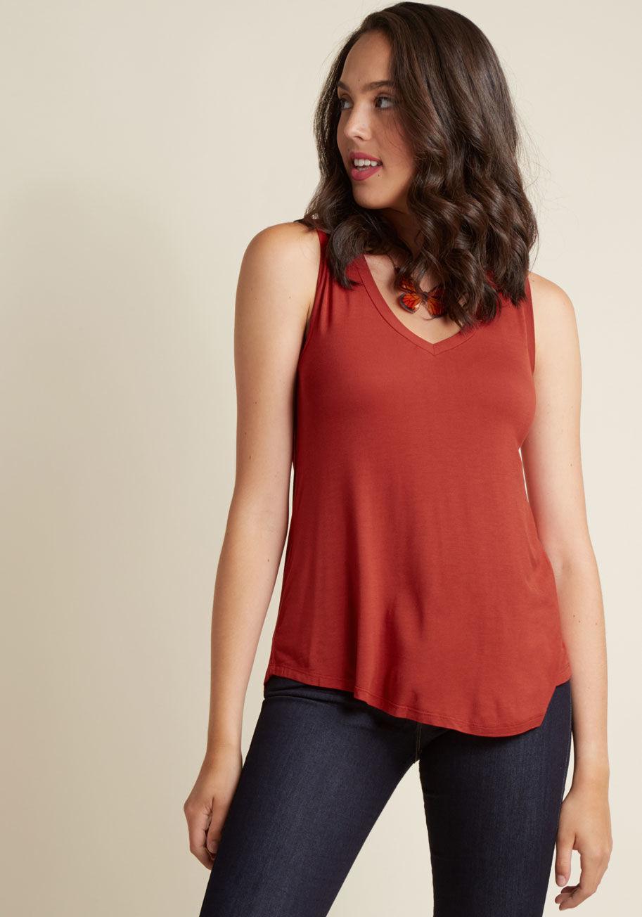 Lyst - Modcloth Endless Possibilities Tank Top In Paprika in Red
