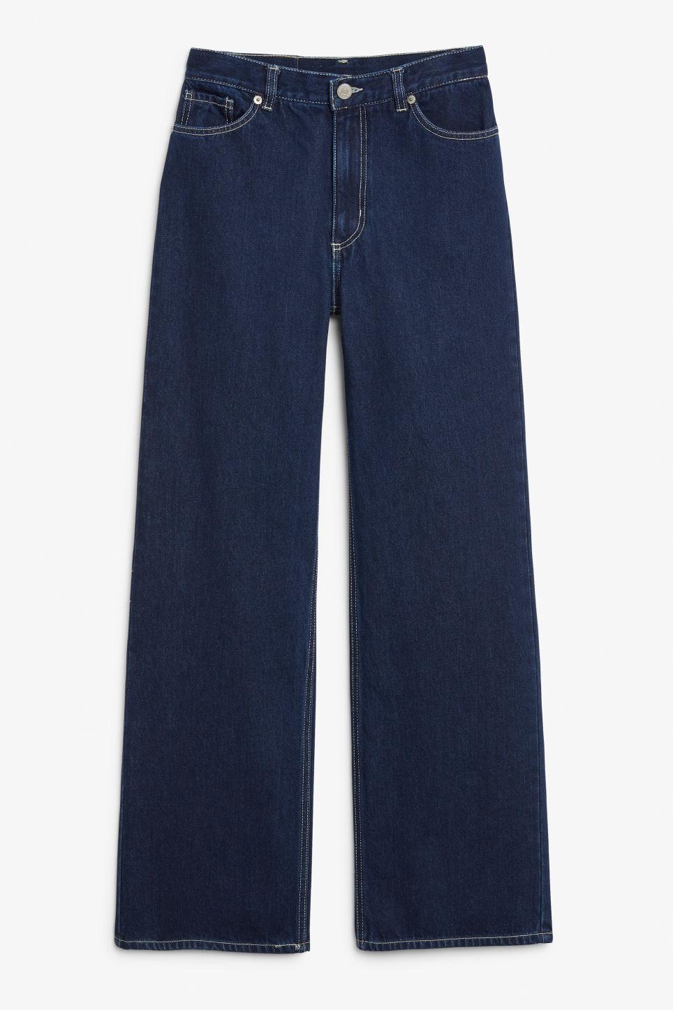 Monki Denim Yoko Dark Blue Jeans - Lyst