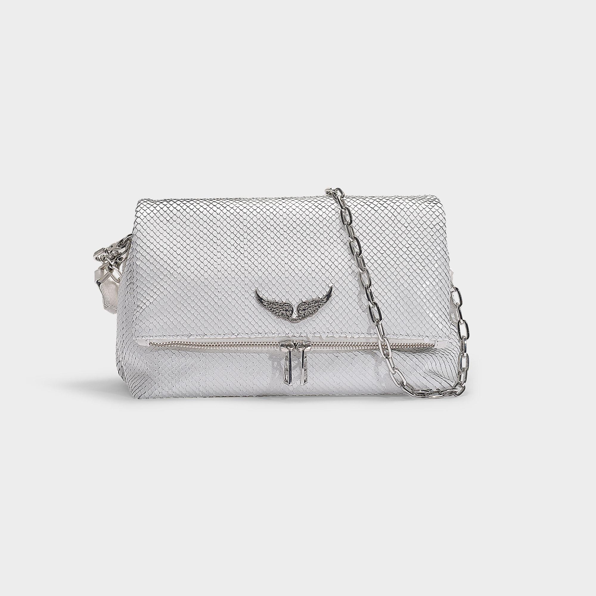 Sac Zadig Et Voltaire Rocky Blanc Lyst - Zadig & Voltaire Rocky Keith Bag In White Calfskin in White