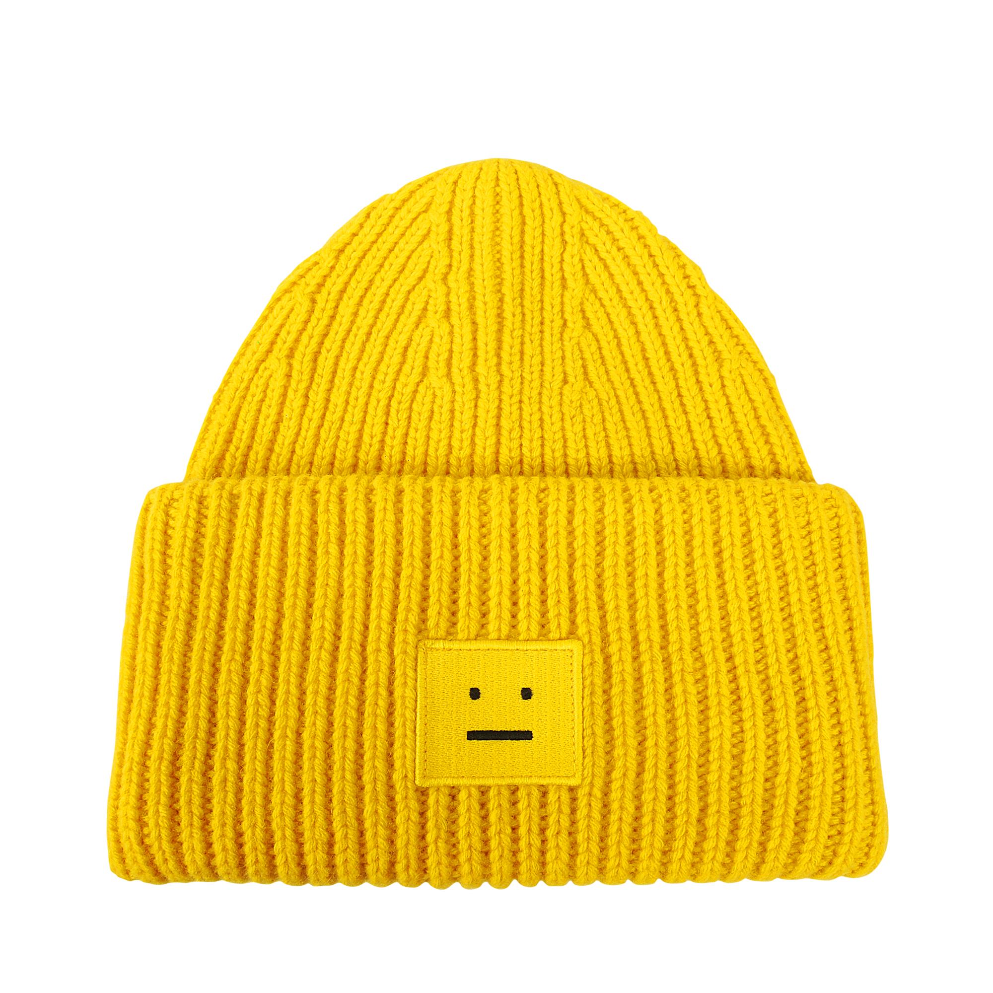 Acne studios Pansy Wool Beanie in Yellow | Lyst