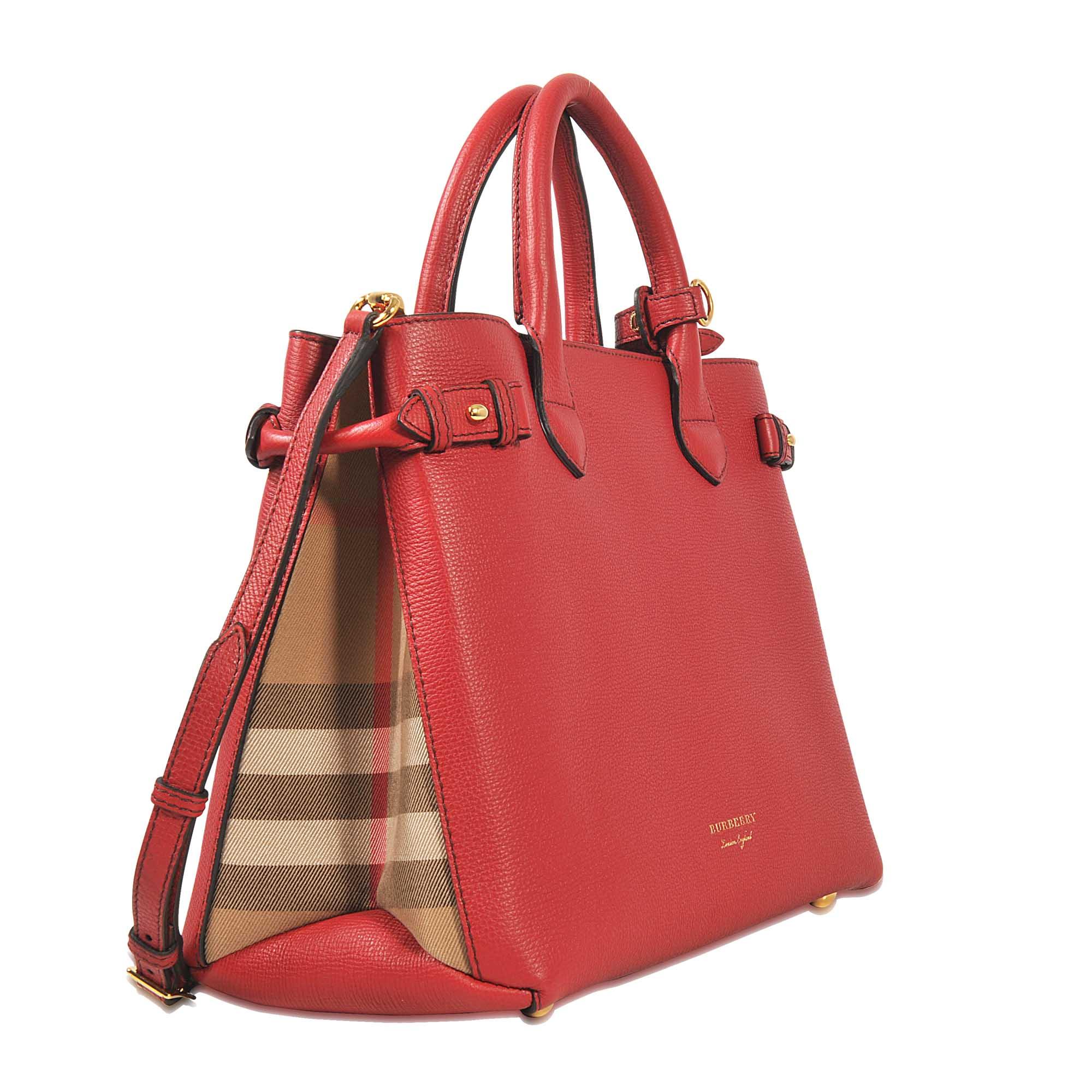 Lyst - Burberry Medium Banner Bag in Red