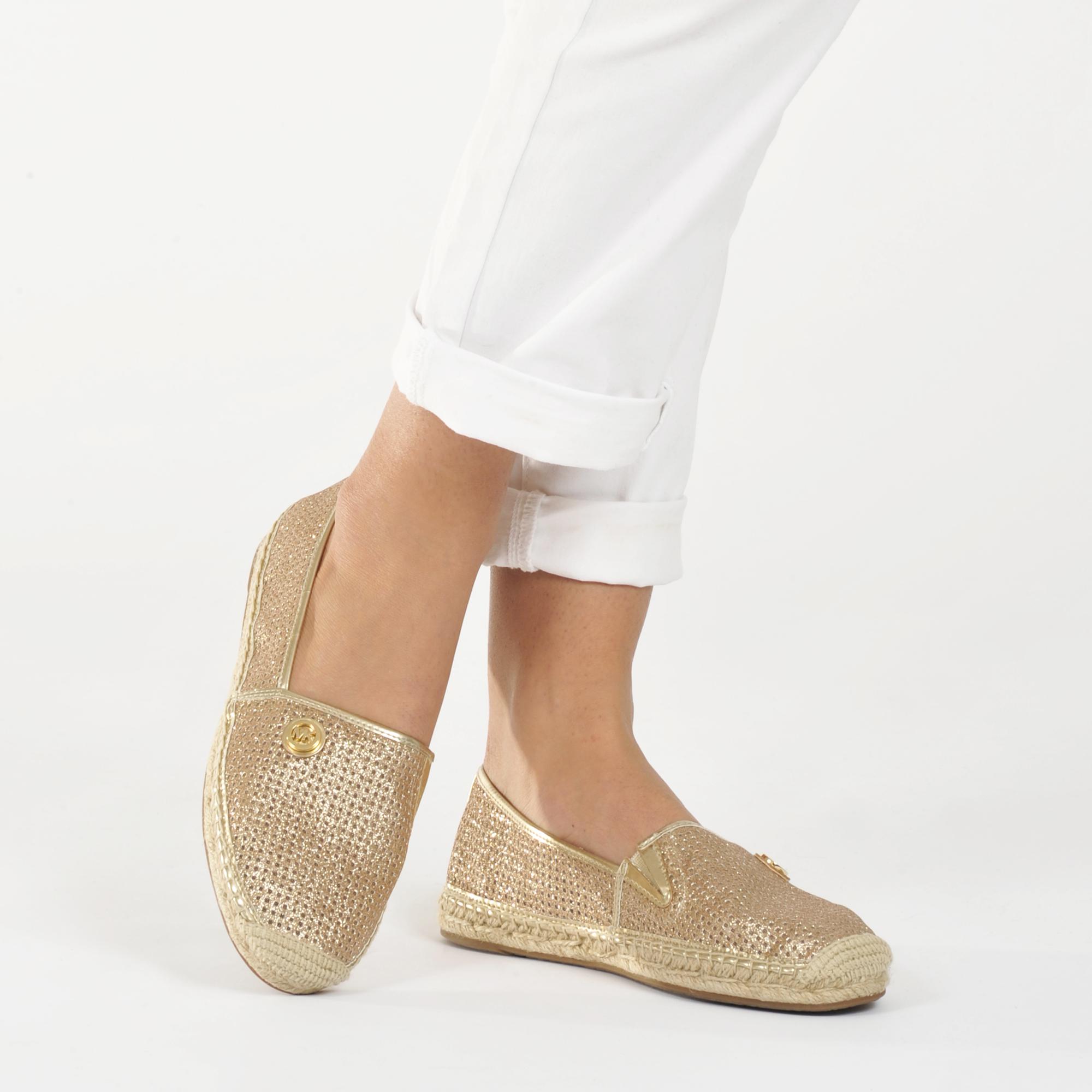 MICHAEL Michael Kors Kendrick Slip Ons In Gold Pixie Fine Perforated ...