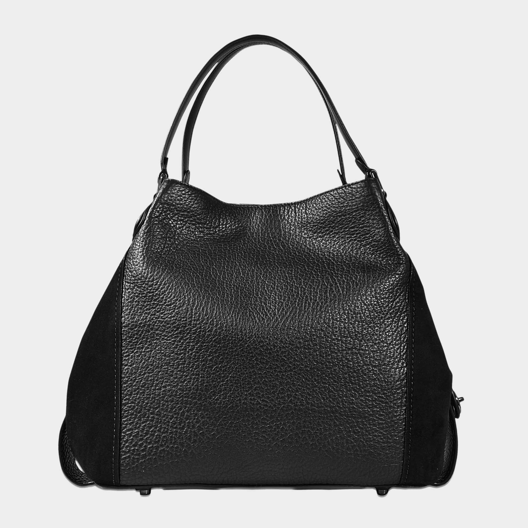 COACH Edie 42 Shoulder Bag In Black Calfskin - Lyst