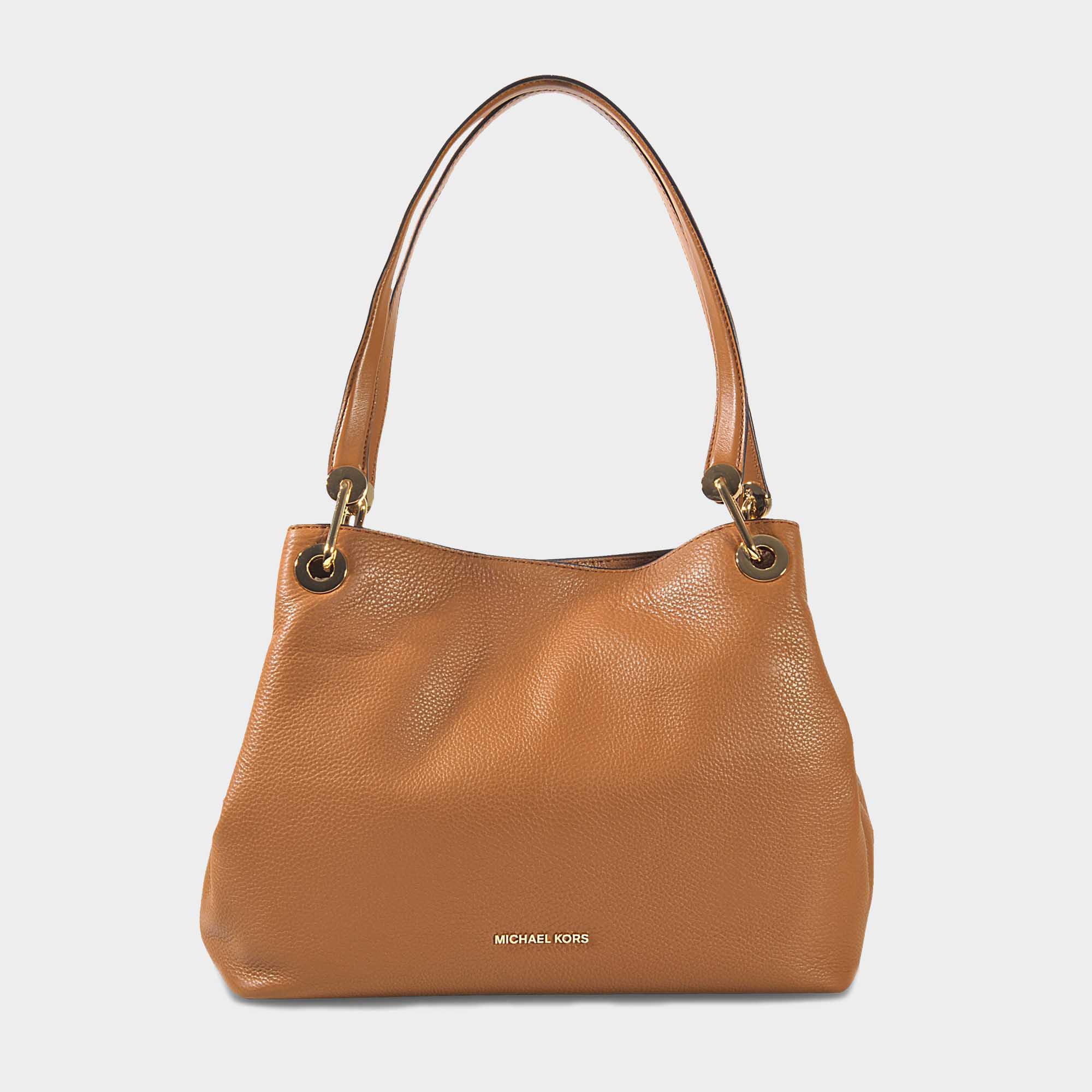 Lyst - Michael Michael Kors Raven Large Shoulder Tote Bag In Acorn Small Pebble Leather in Brown