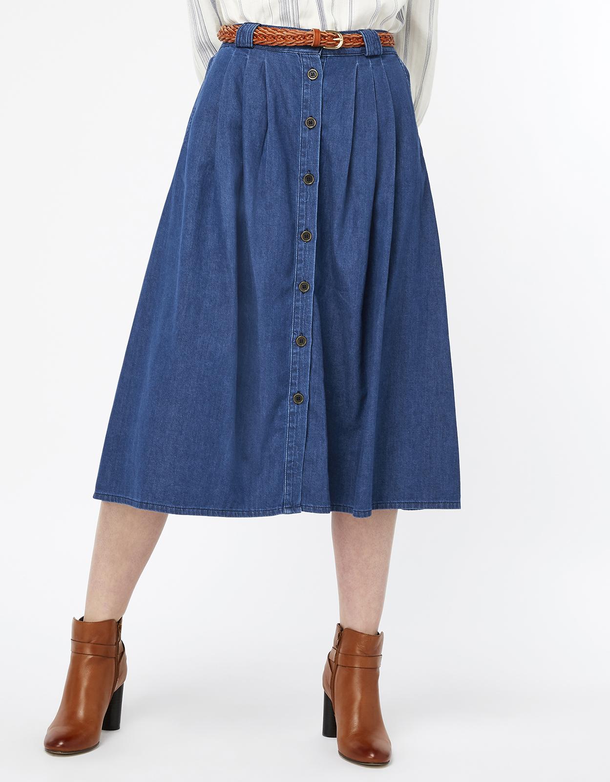 monsoon denim skirt sale