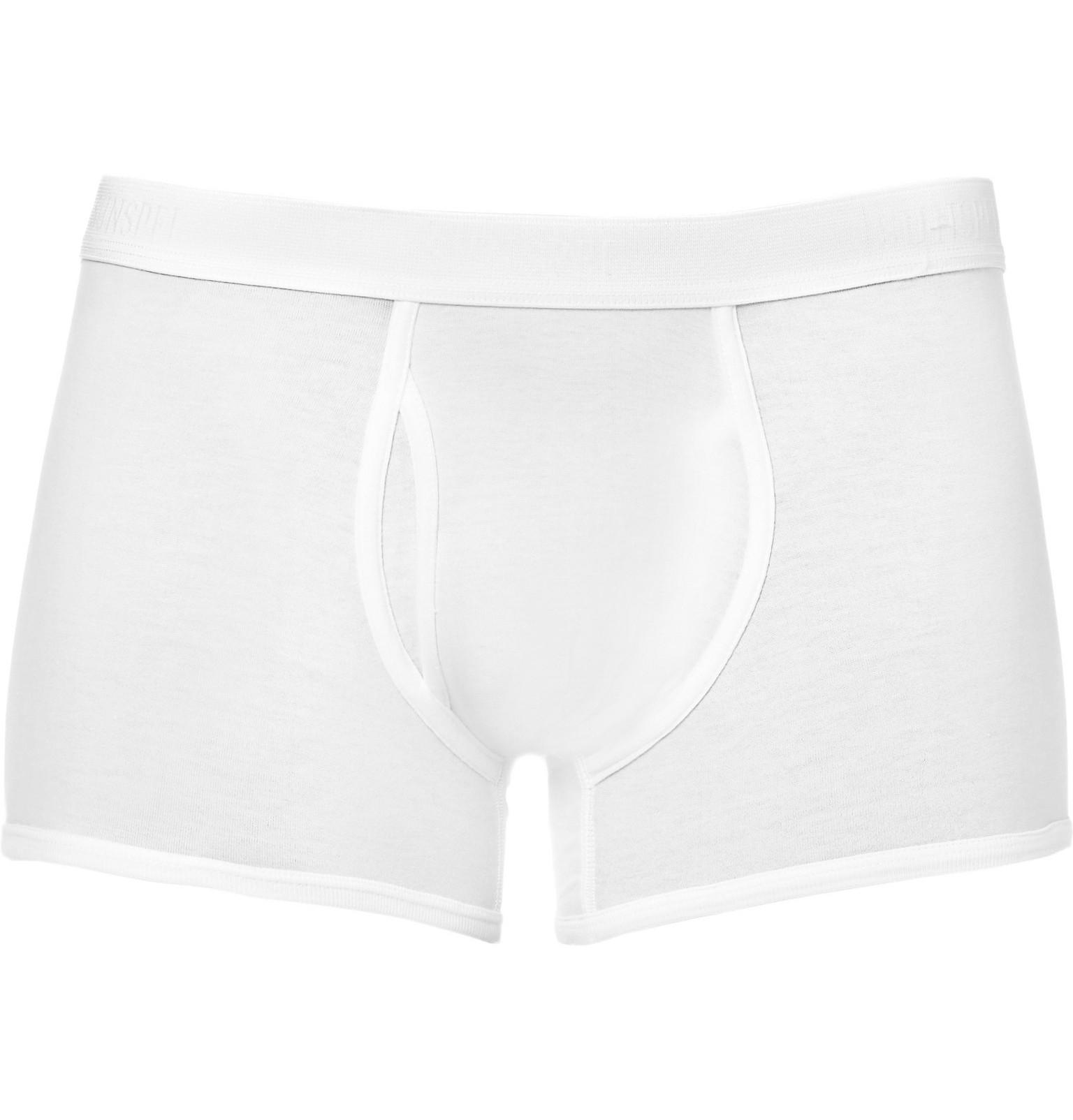 Sunspel Superfine Cotton Boxer Briefs in White for Men | Lyst