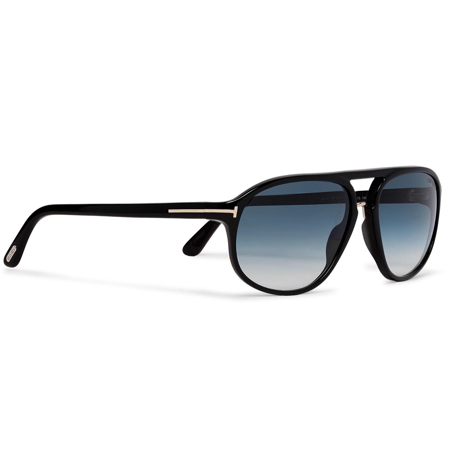 Tom Ford Jacob Aviator Style Acetate Sunglasses In Black For Men Lyst