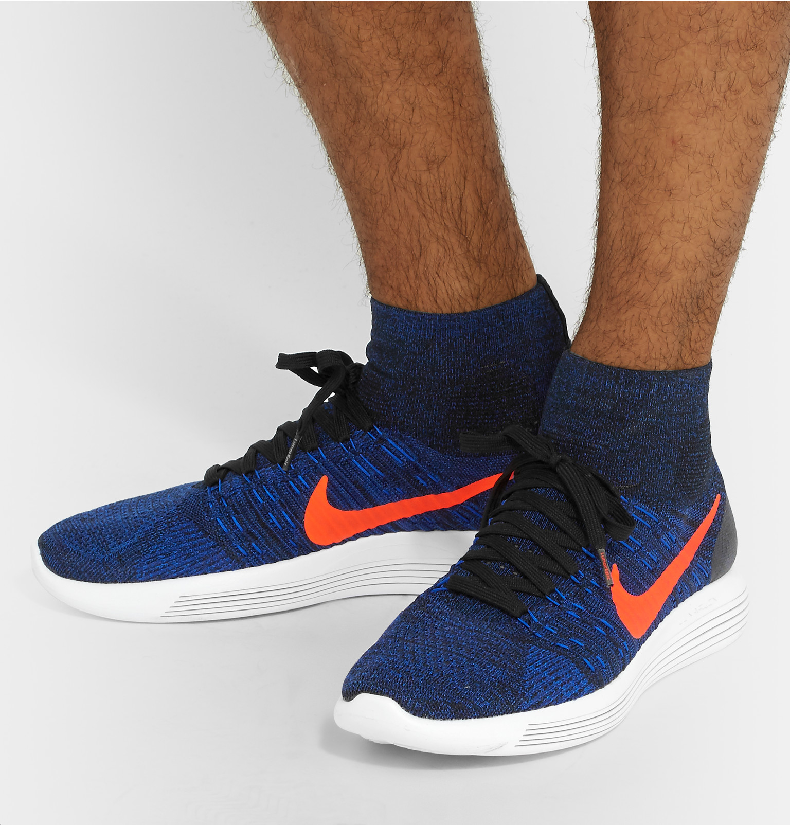 Nike Lunarepic Flyknit High-top Sneakers in Blue for Men - Lyst