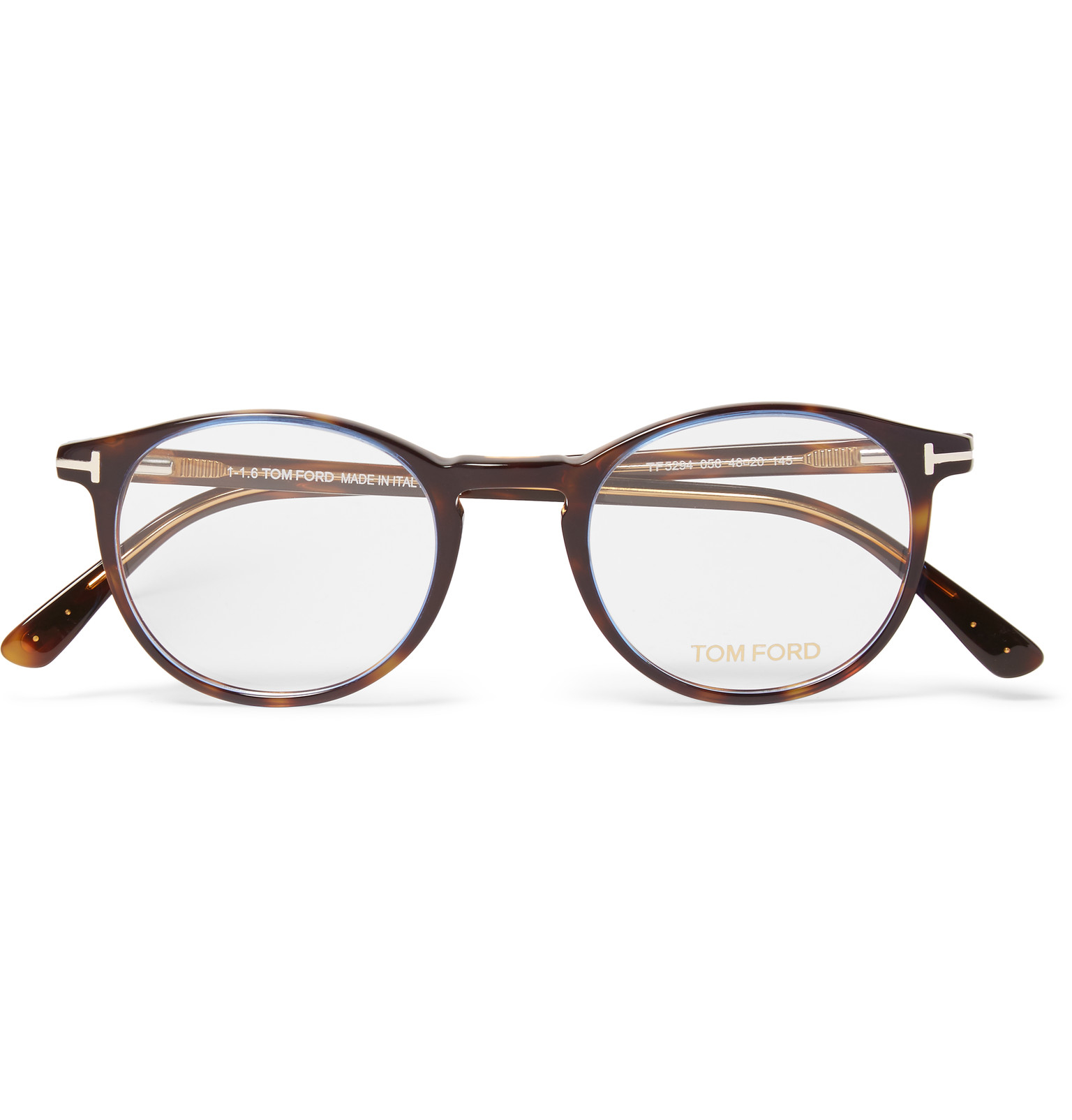 Tom Ford Round Frame Tortoiseshell Acetate Optical Glasses For Men Lyst