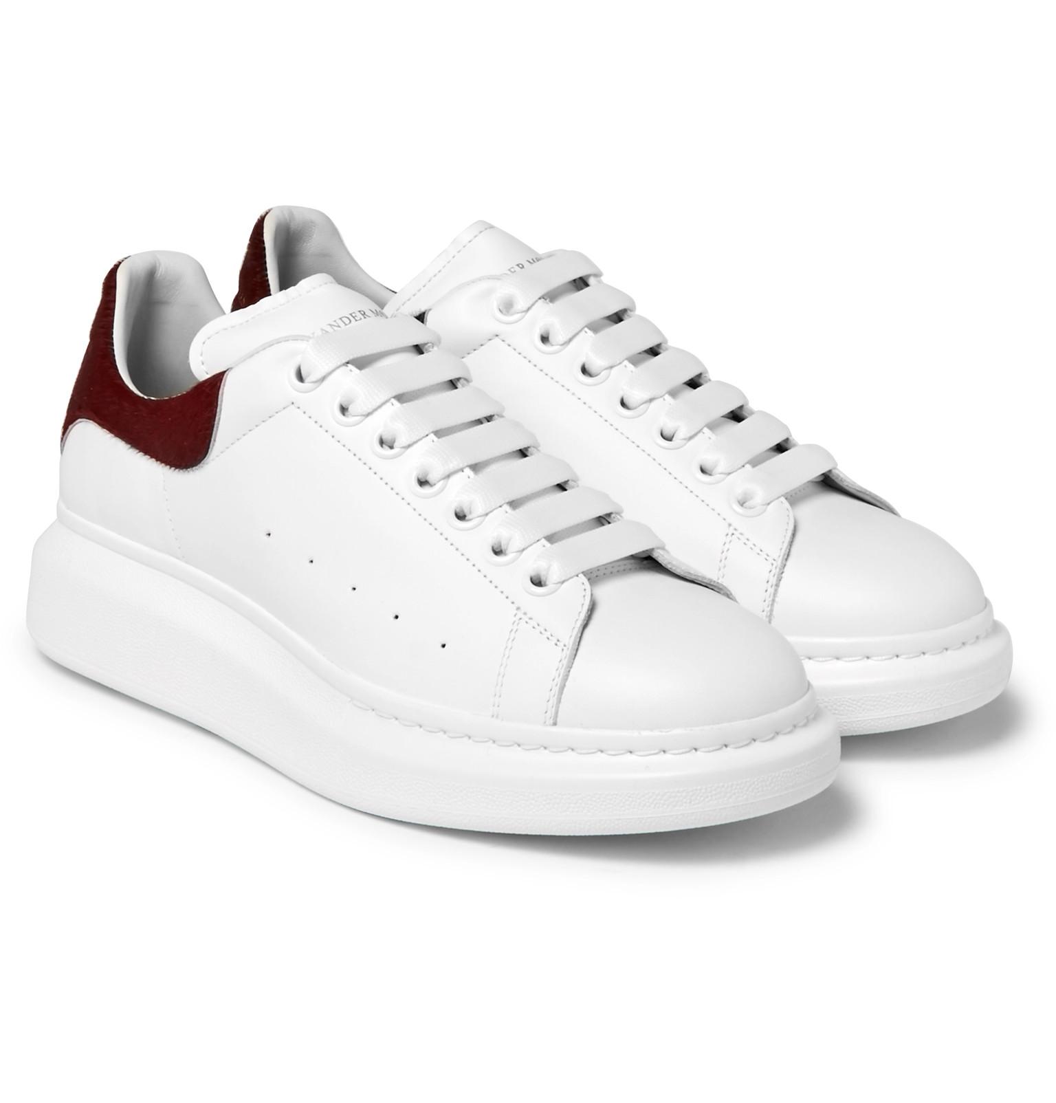 mcqueen sneakers mcqueen larry exaggerated sole calf hair trimmed mcqueen sneakers mcqueen larry exaggerated sole calf hair trimmed