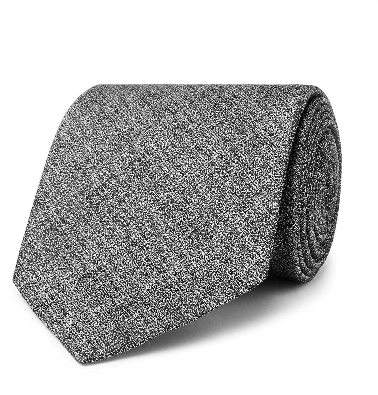 Tom Ford 8cm Metallic Silk-jacquard Tie in Metallic for Men - Lyst