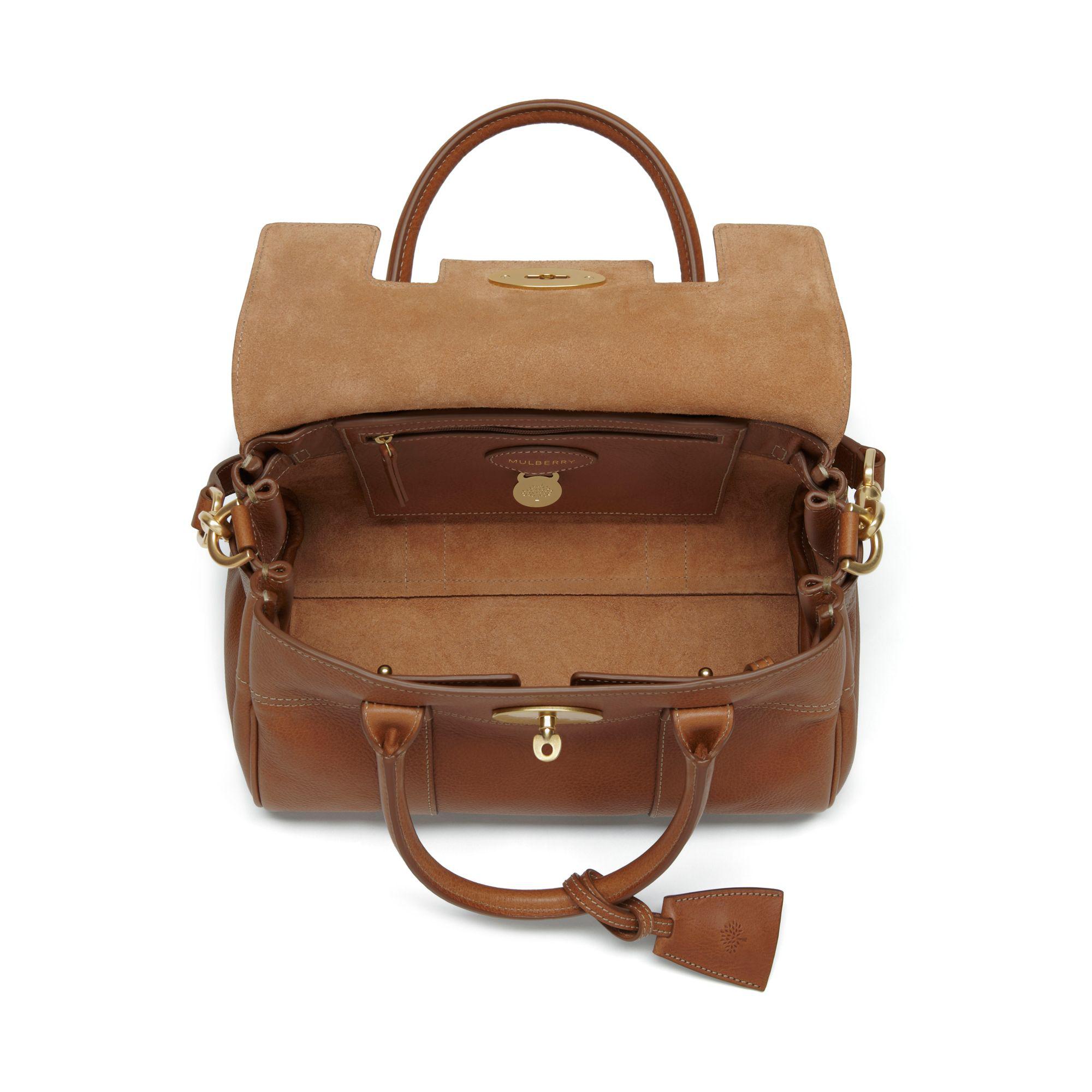 Mulberry Small Bayswater Leather Satchel in Oak (Brown) - Lyst