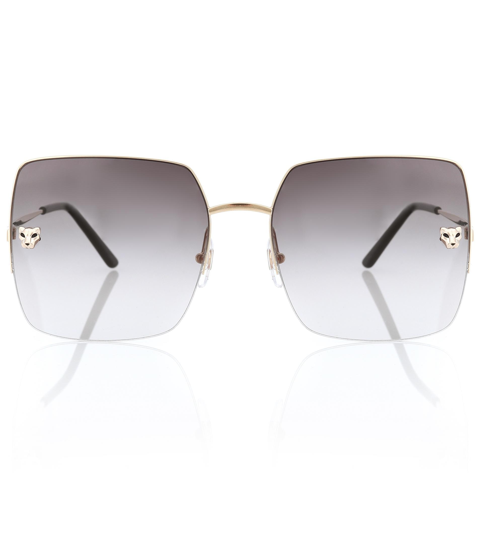 Cartier Synthetic Panthère De Cartier Sunglasses in Gold (Metallic) - Lyst