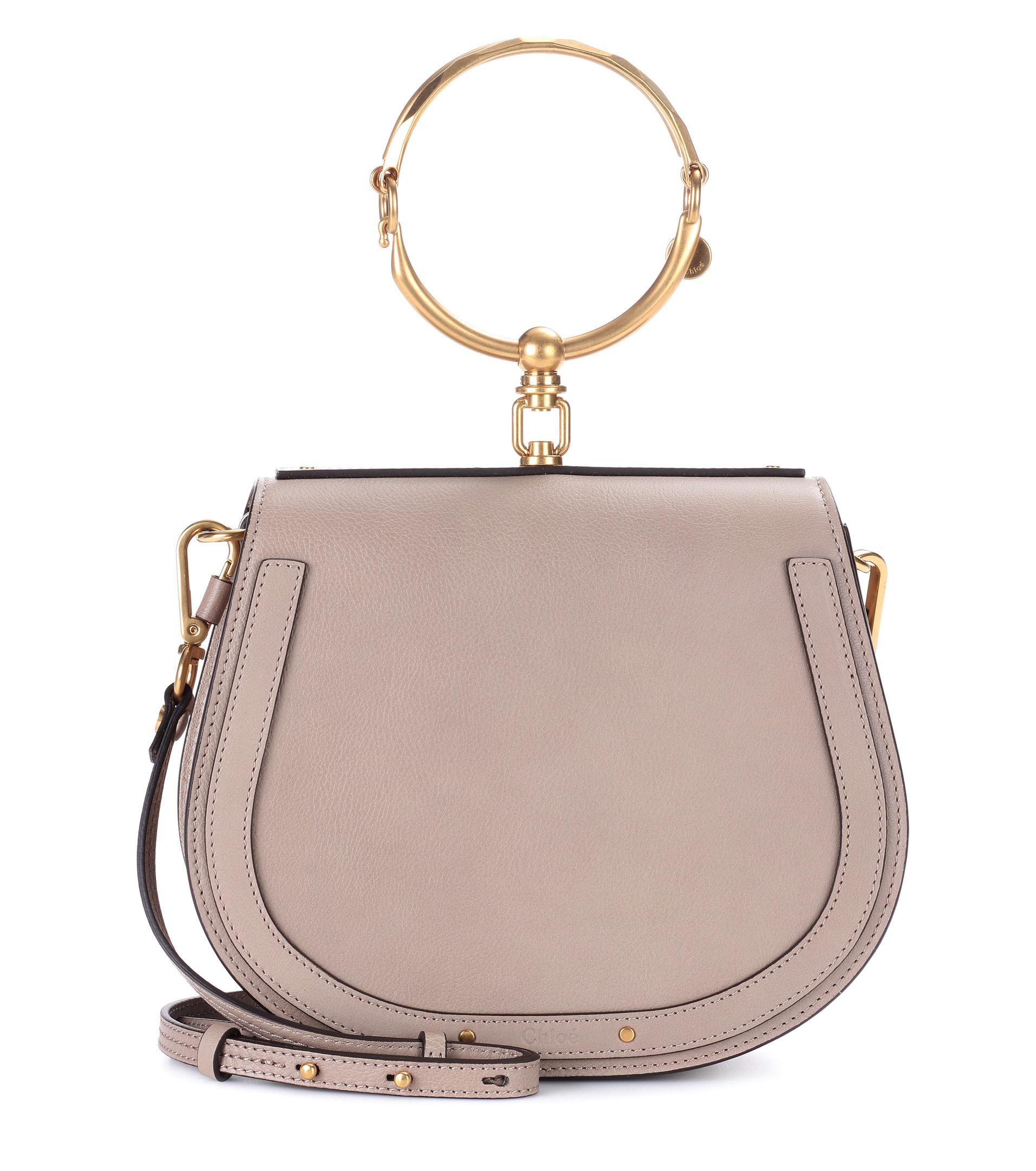 Lyst - Chloé Medium Nile Leather Bracelet Crossbody Bag in Grey