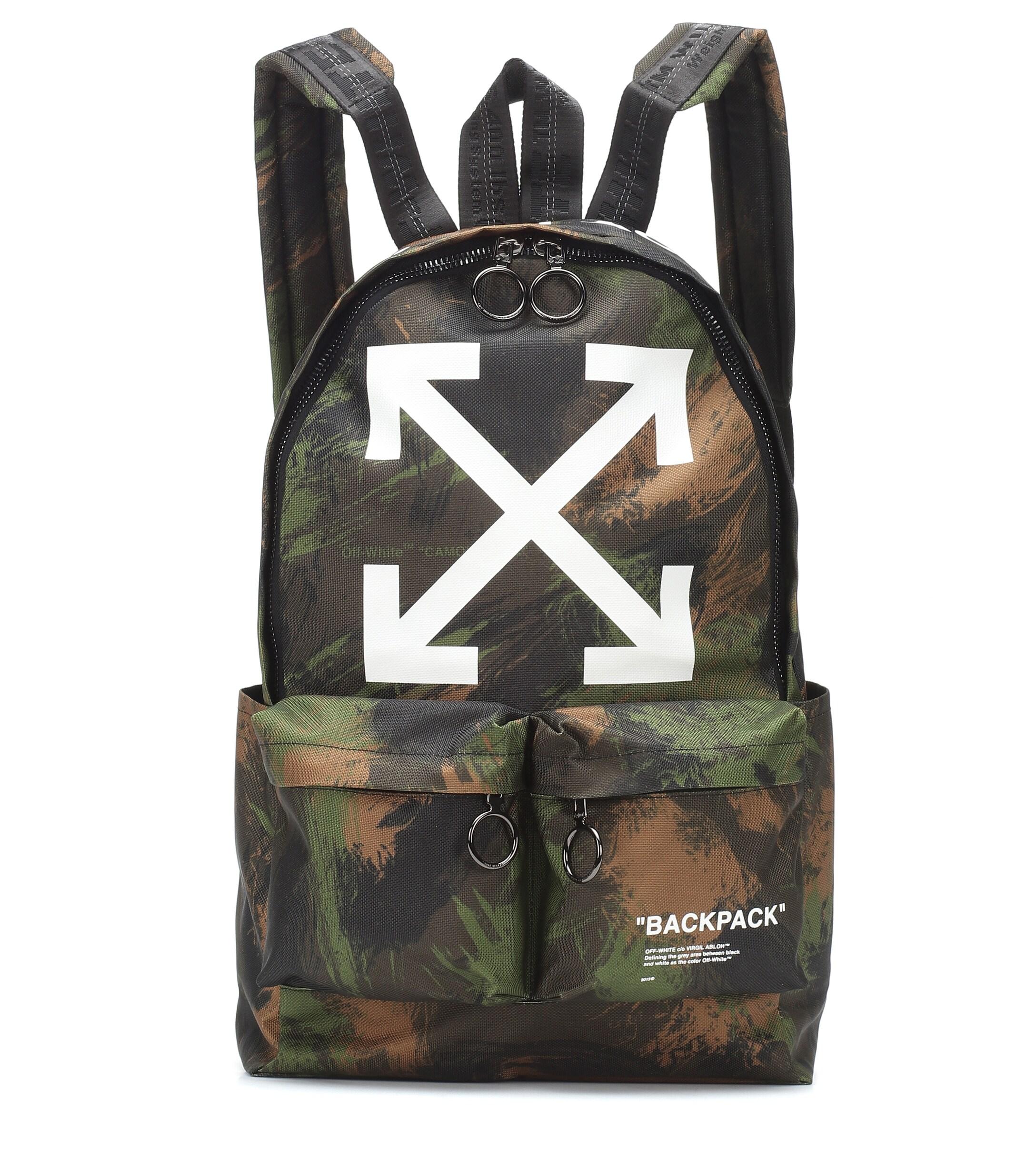 Off-White c/o Virgil Abloh Printed Canvas Backpack in Green - Lyst