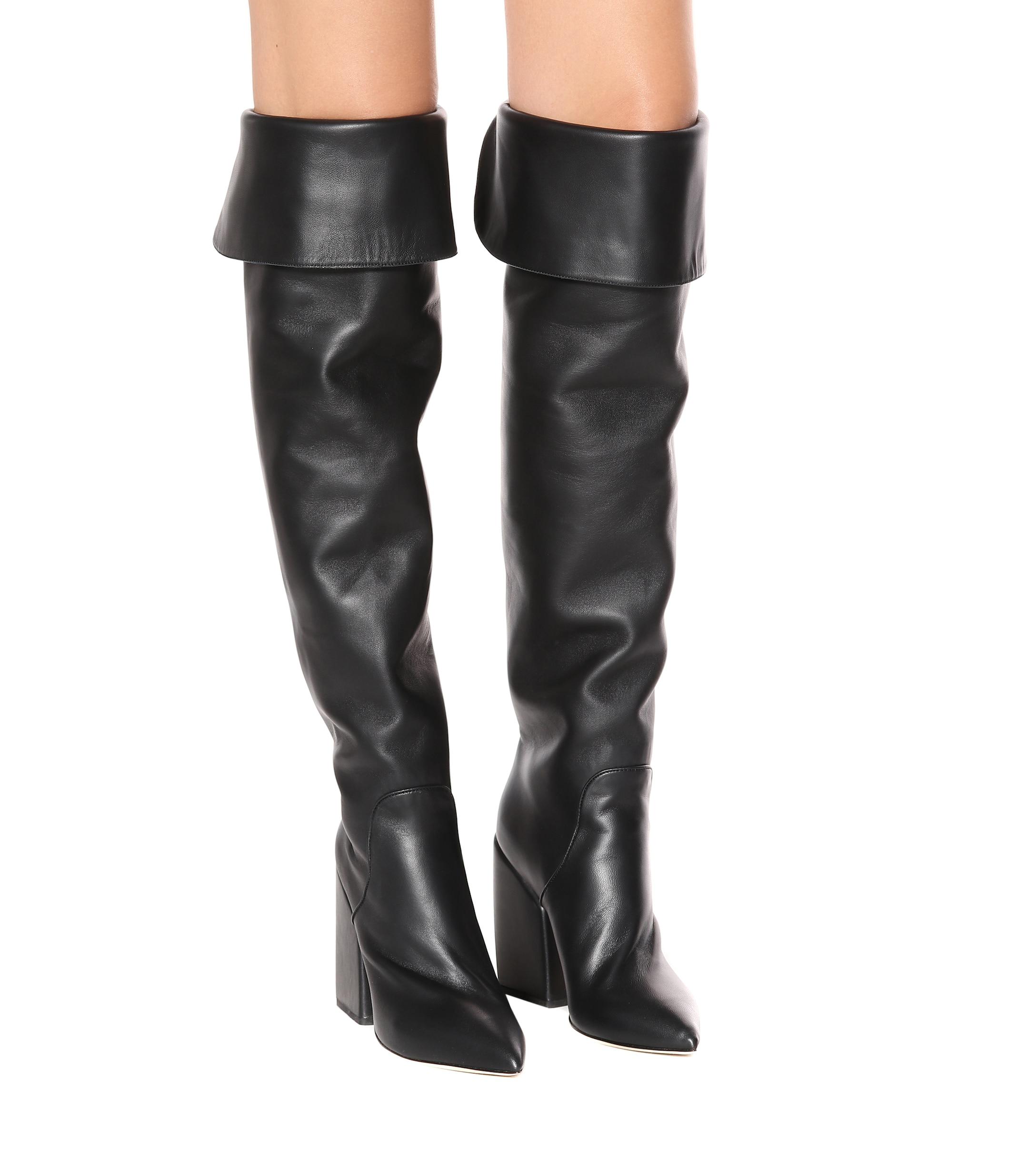 Lyst - Petar Petrov Shirin Over-the-knee Leather Boots in Black