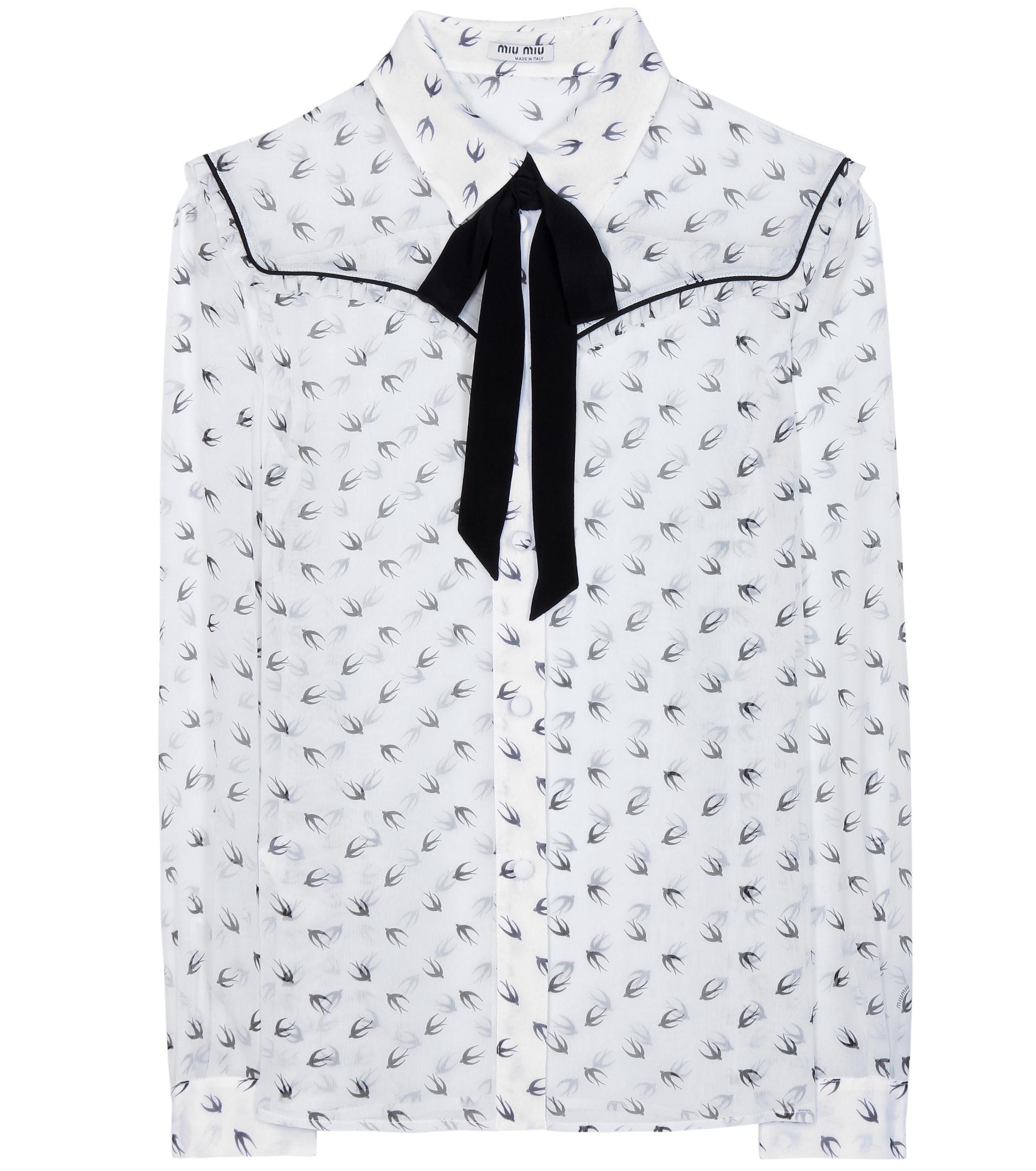 Lyst - Miu Miu Silk Blouse