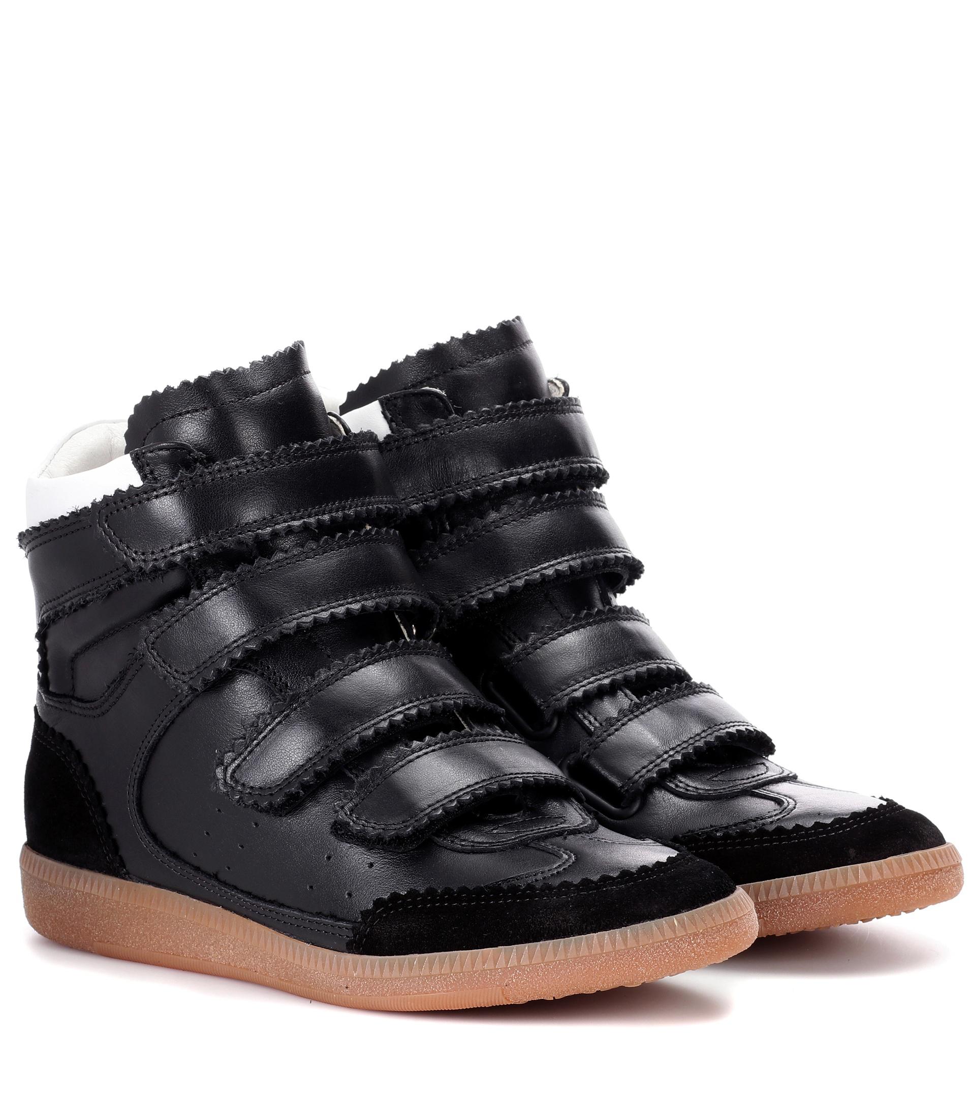 Lyst - Isabel Marant Bilsy Leather Sneakers in Black