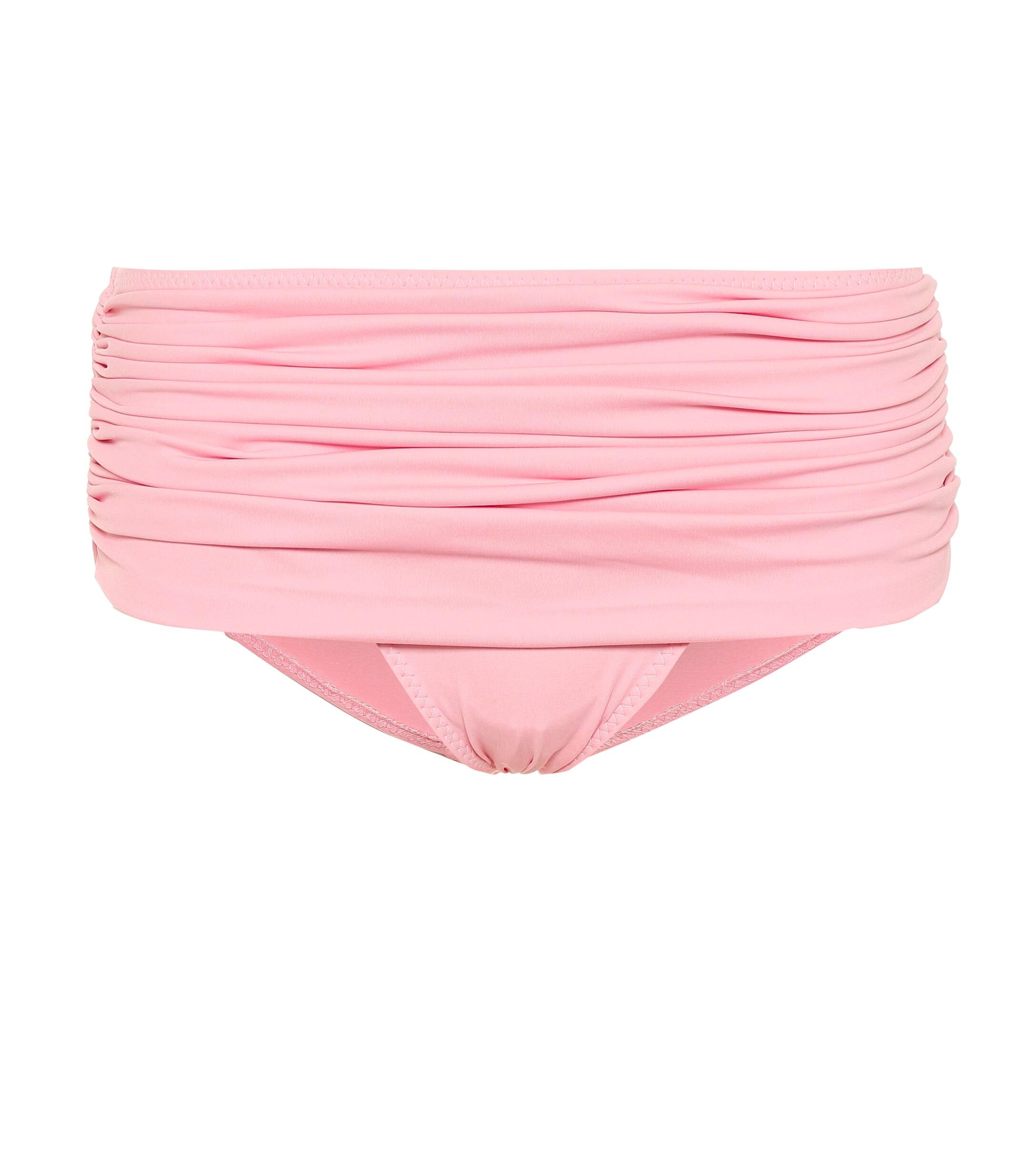 Norma Kamali Johnny D Bikini Top in Pink - Lyst