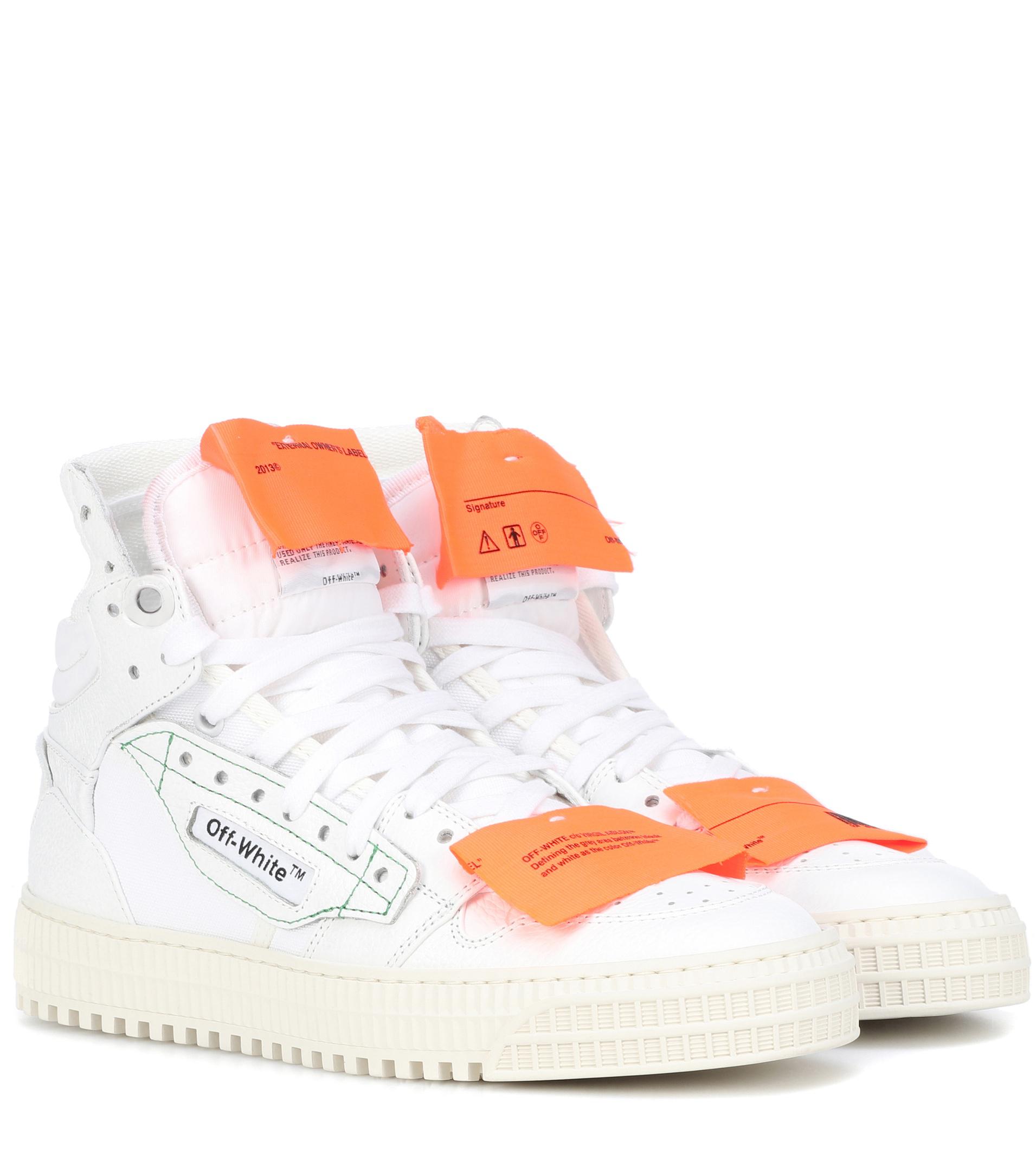 Off-White c/o Virgil Abloh Leather Sneakers in White - Lyst