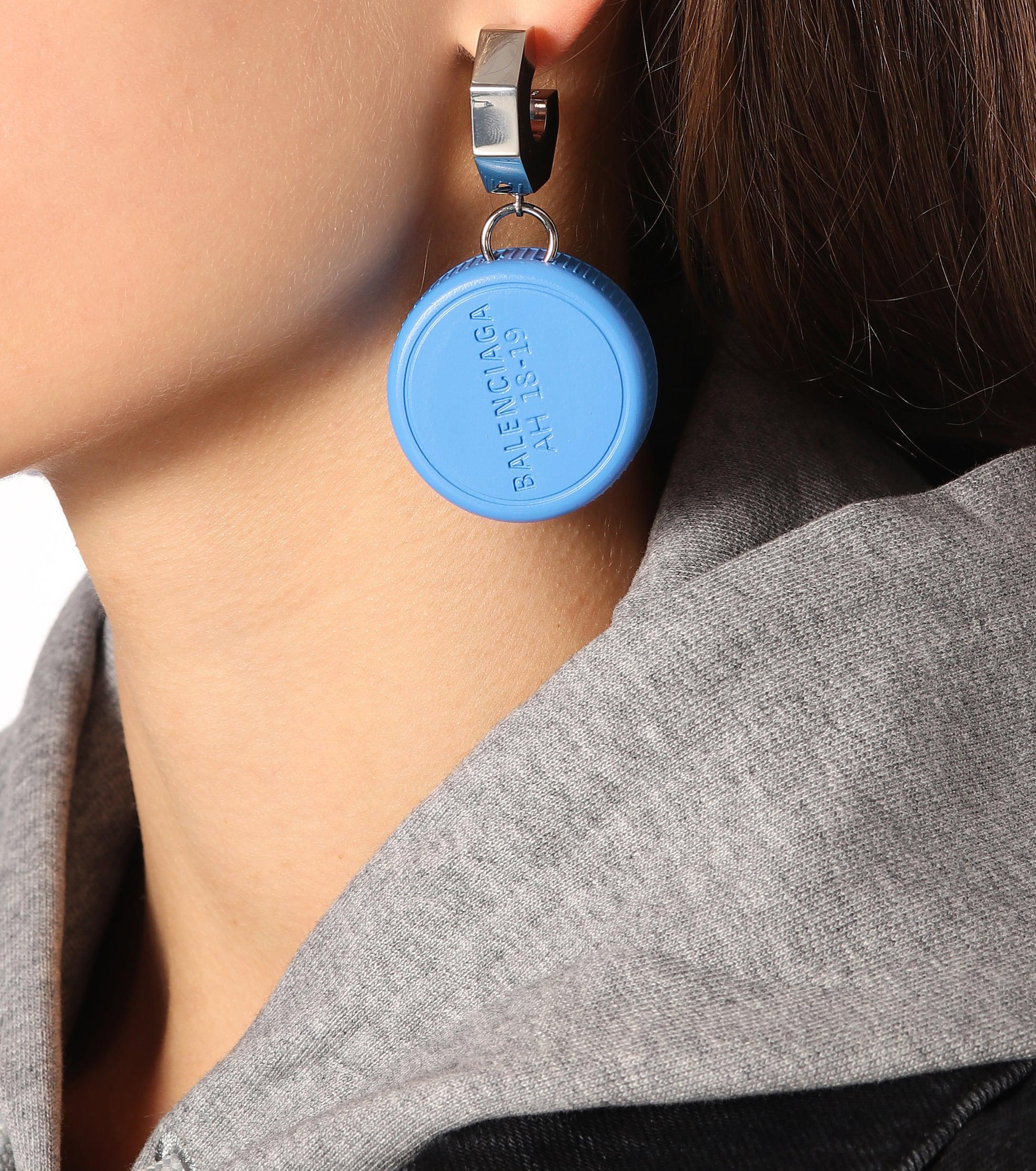 Balenciaga Bottle Cap Earrings in Blue Lyst