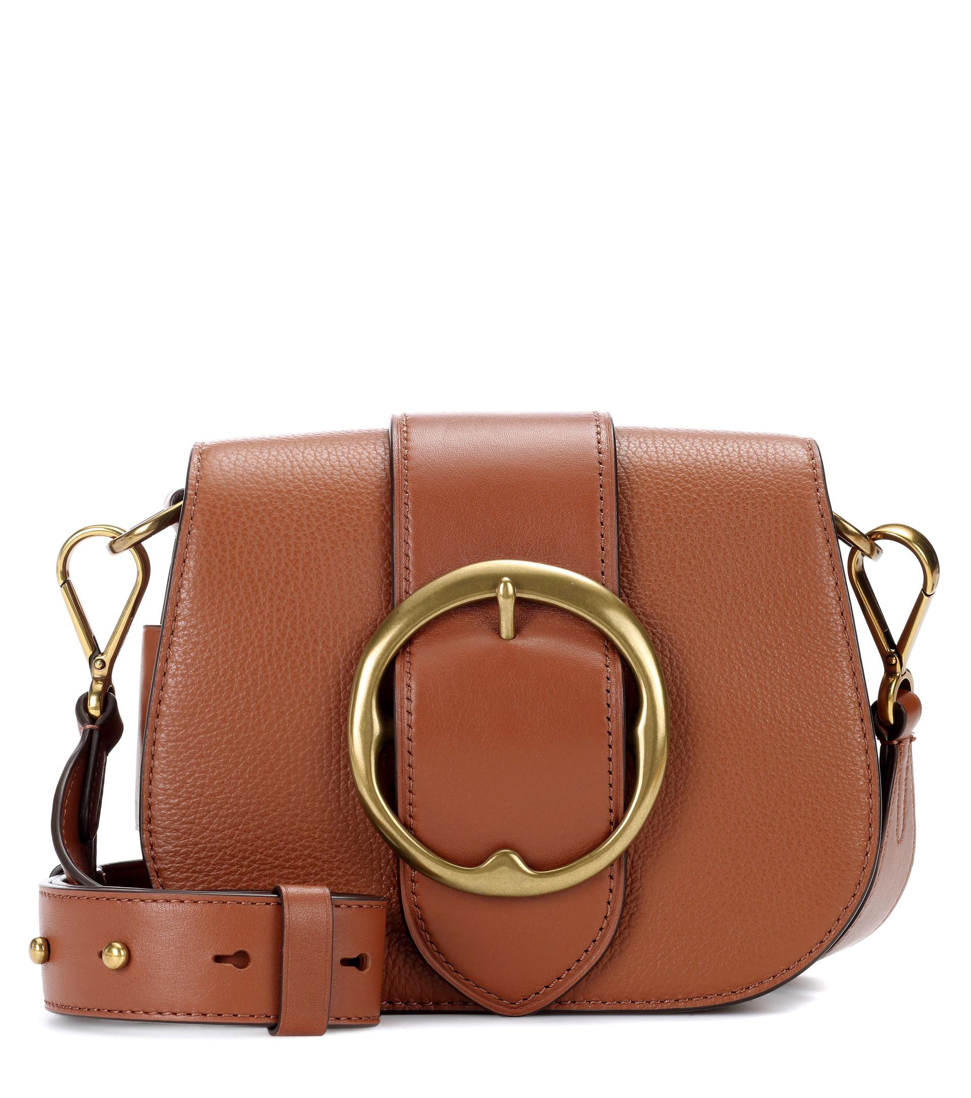 Polo Ralph Lauren Lennox Leather Shoulder Bag in Brown - Lyst