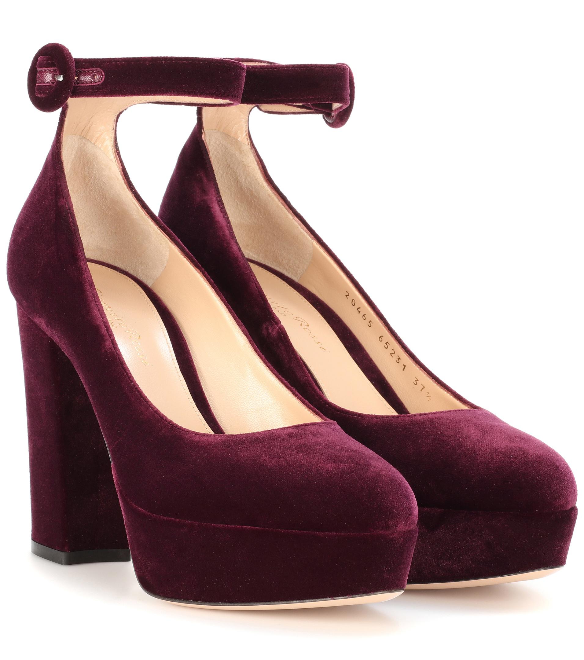 Gianvito Rossi Sherry Velvet Pumps in Purple Save 44 Lyst