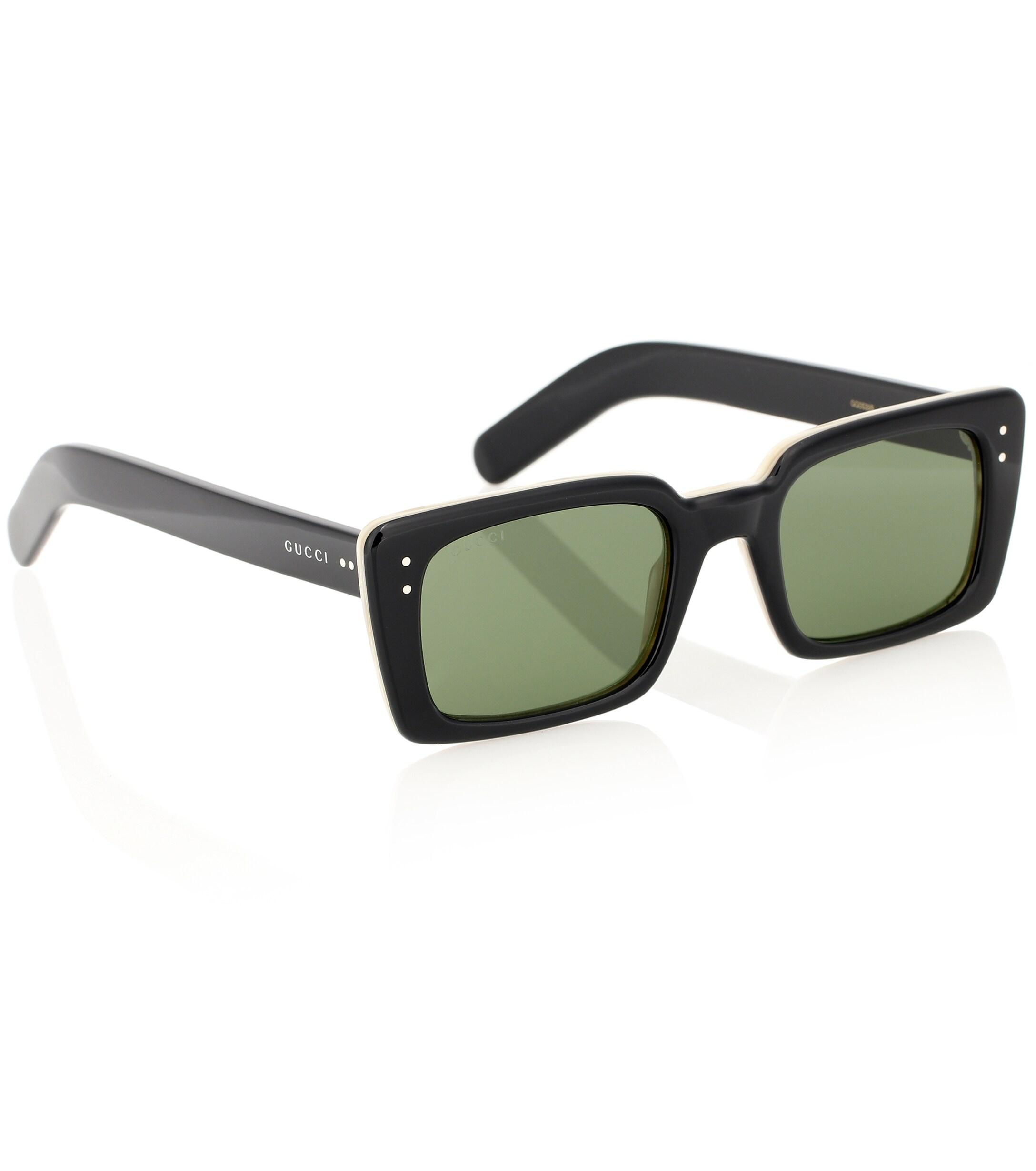 Gucci Rectangular Sunglasses In Black Lyst 