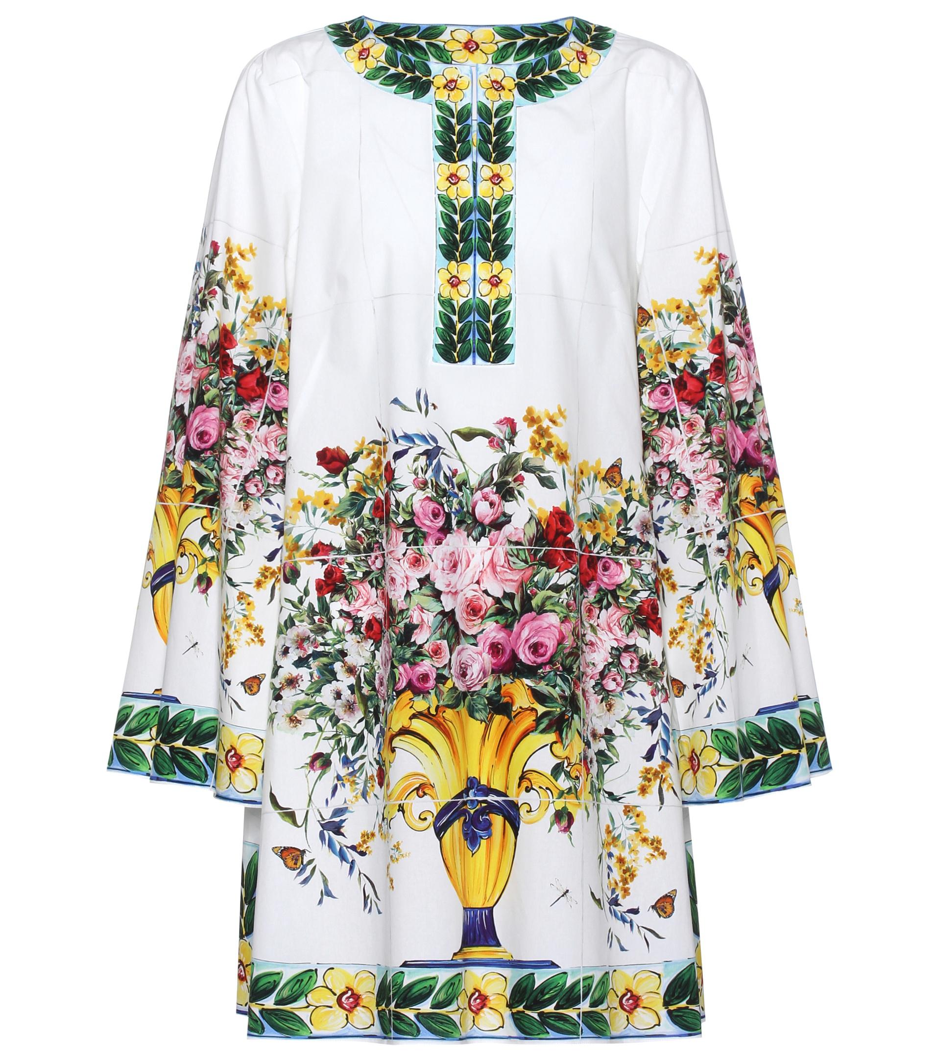 Lyst - Dolce & Gabbana Printed Cotton Kaftan